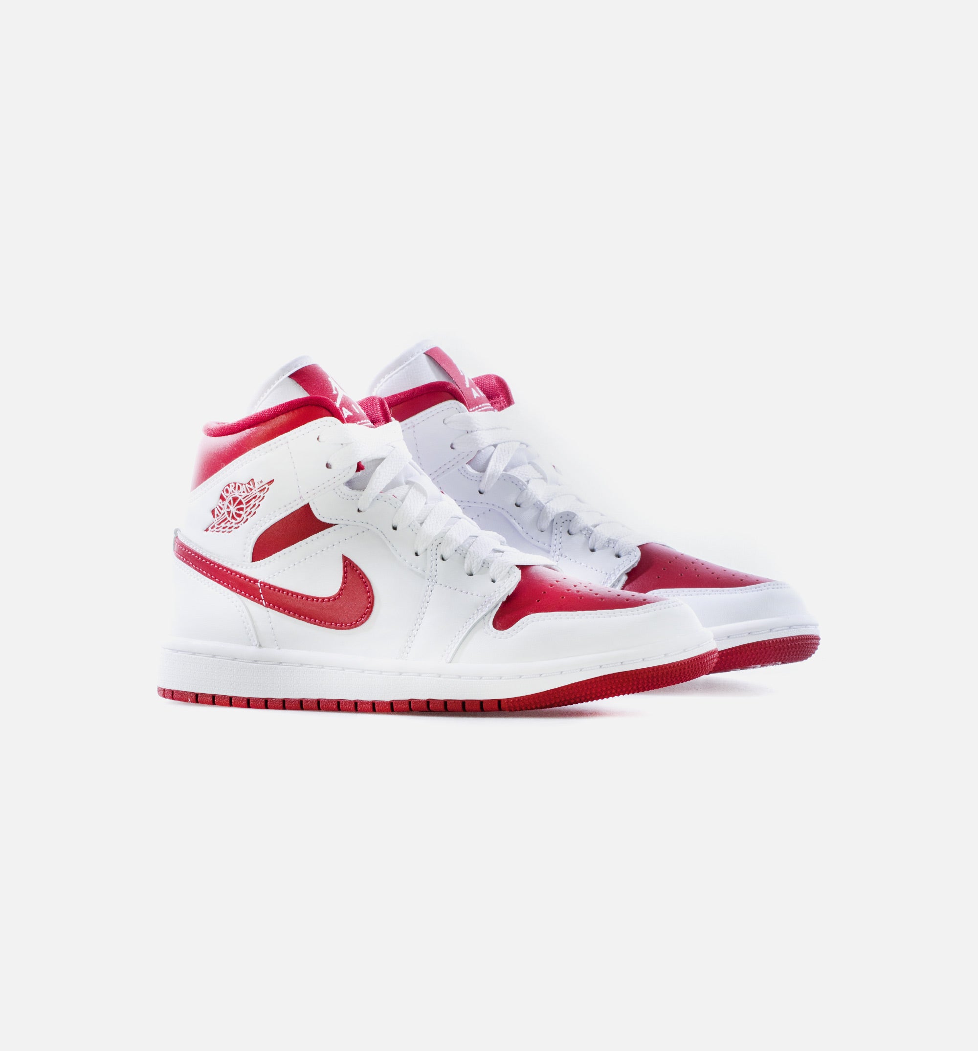 Air Jordan 1 Mid Red Toe Womens Lifestyle Shoe - White/Pomegranate、mySite、dreamappss