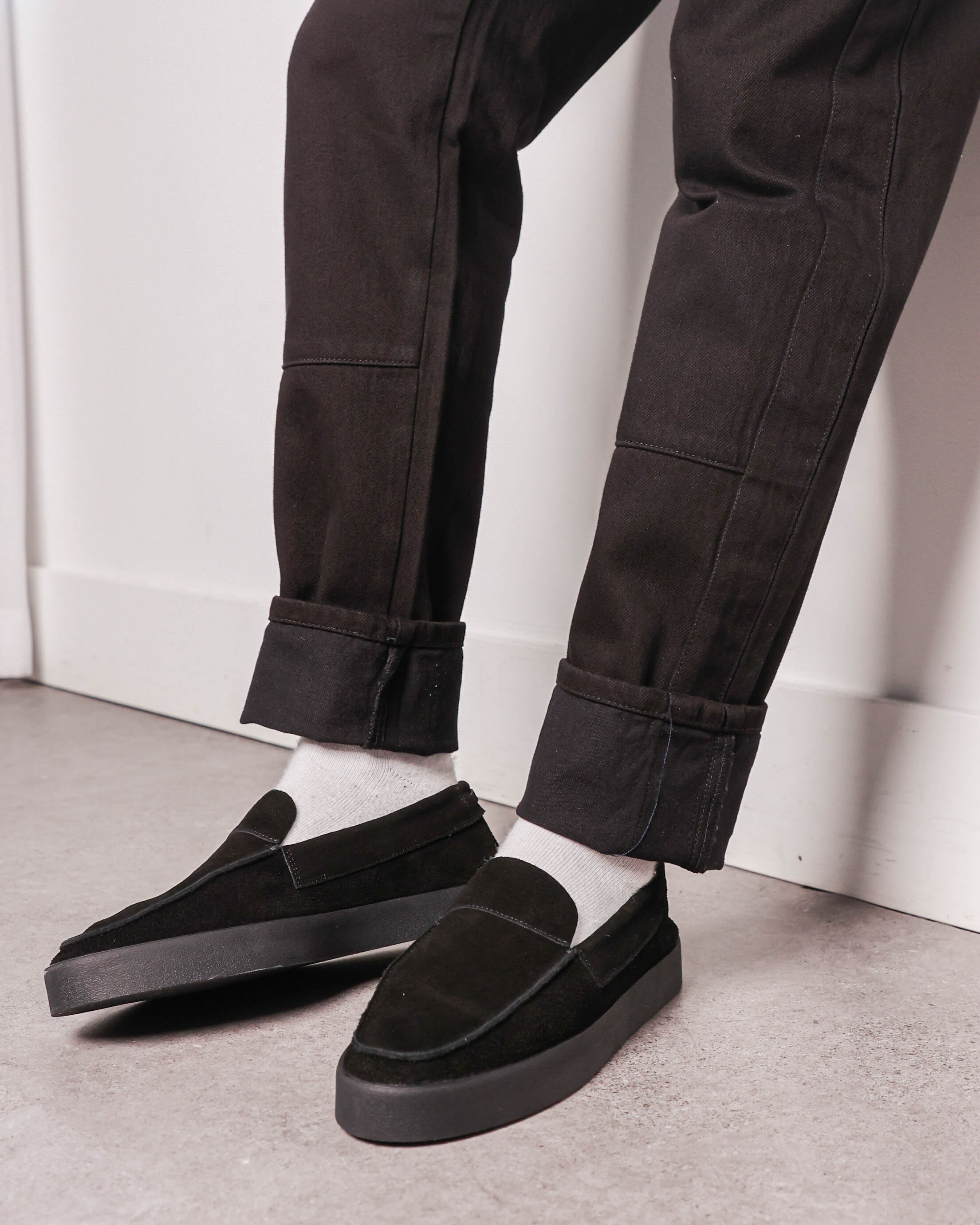 Saint Morta Hemisphere Suede Slip On Loafer Black/Black、mySite、zt4zffjzw