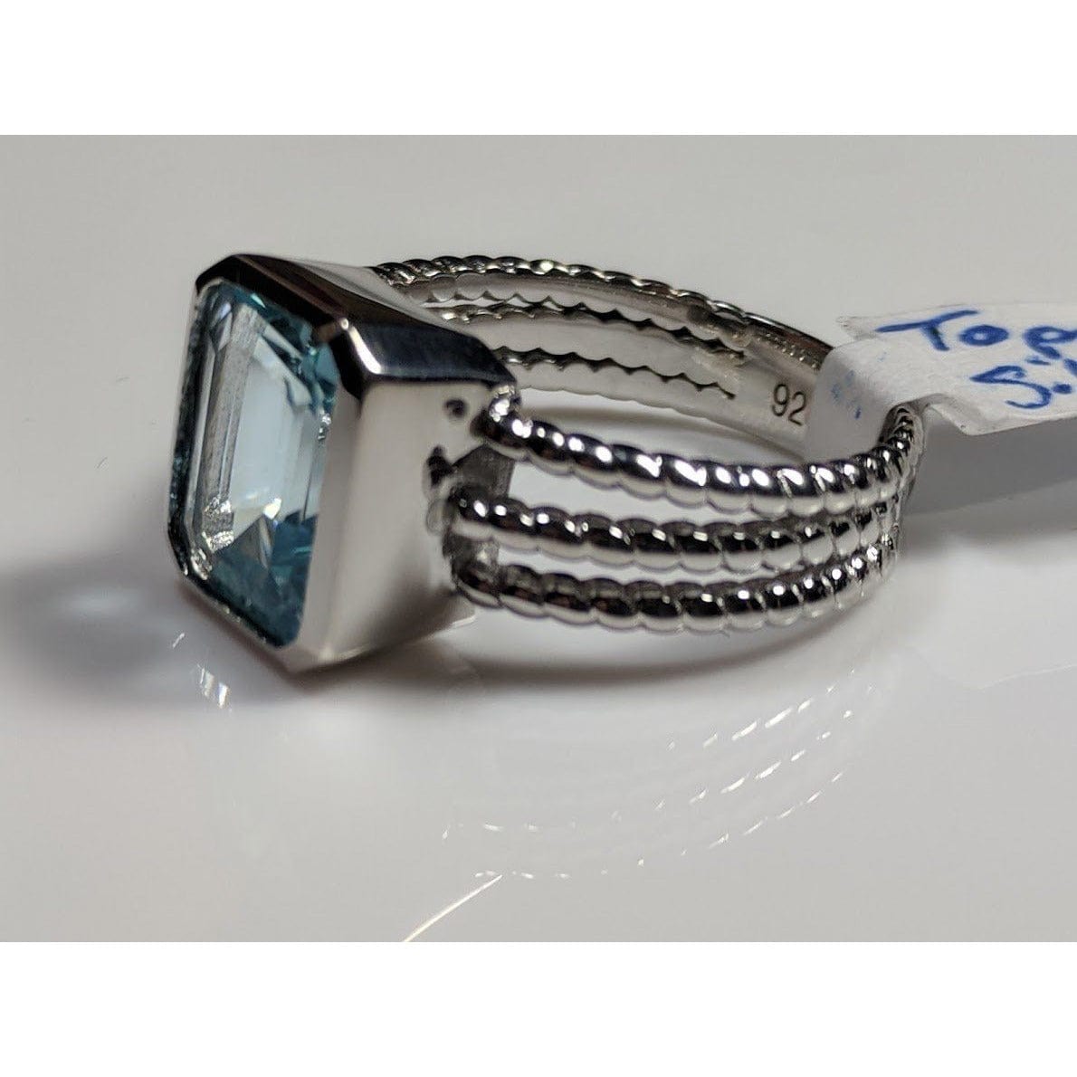 5ct Topaz or Amethyst Ring Three Rope Look Bands、mySite、g9winljtr