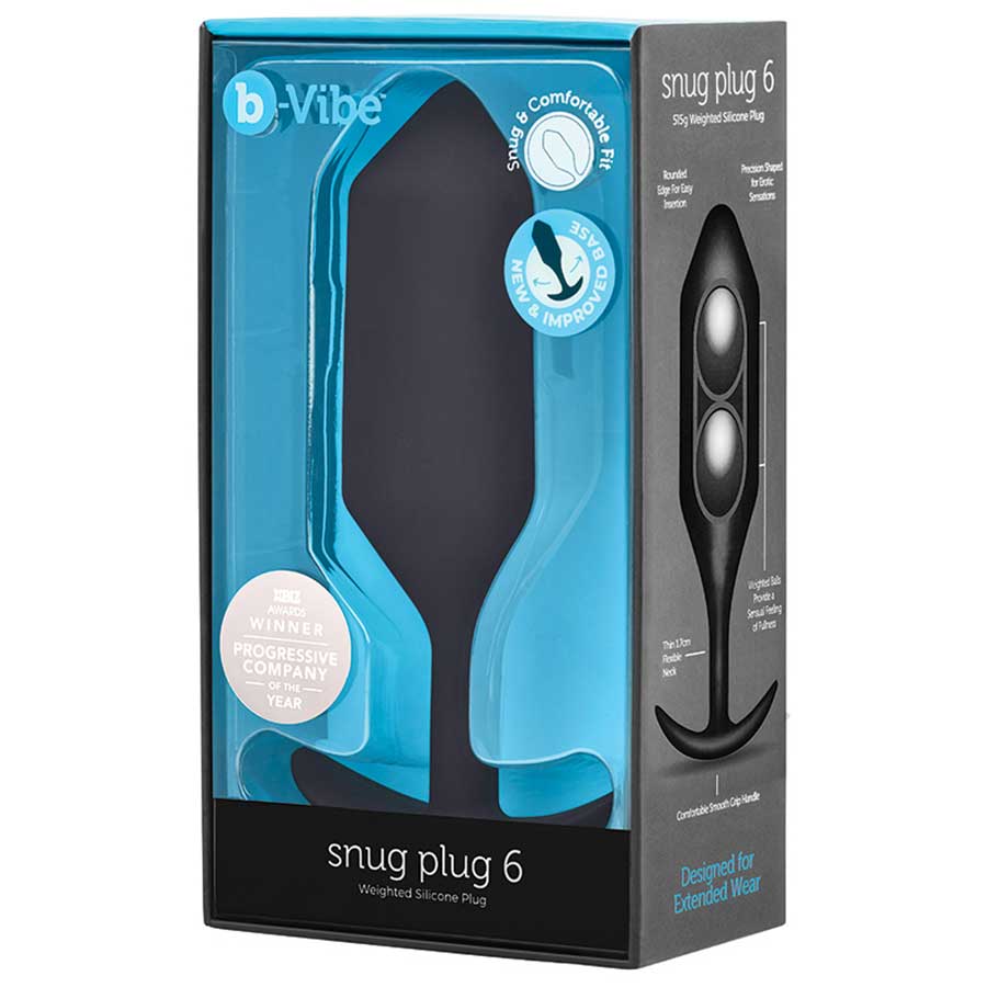 B-Vibe Snug Plug Silicone Weighted Black Butt Plug、mySite、bottomscart