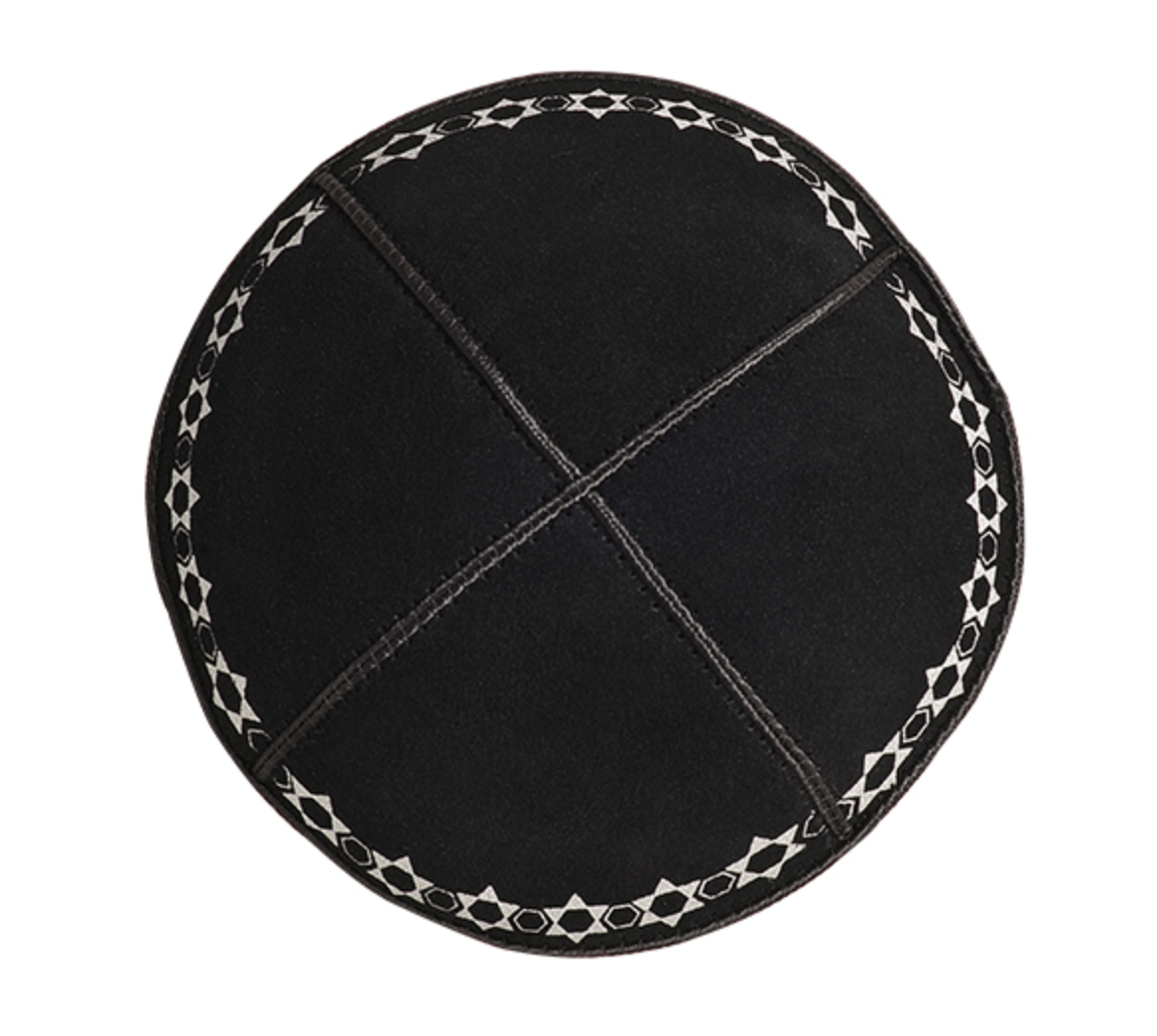  Black Ultra Suede W/Stars Kippah、mySite、elrpsem3k