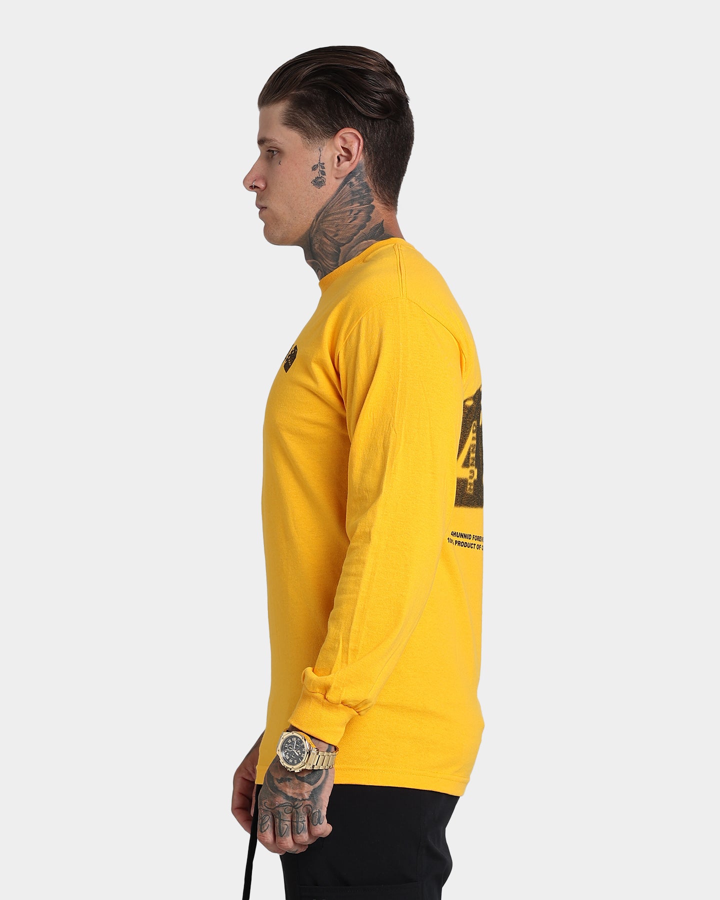 4HUNNID Roll The Dice Long Sleeve T-Shirt Mustard、mySite、zt4zffjzw