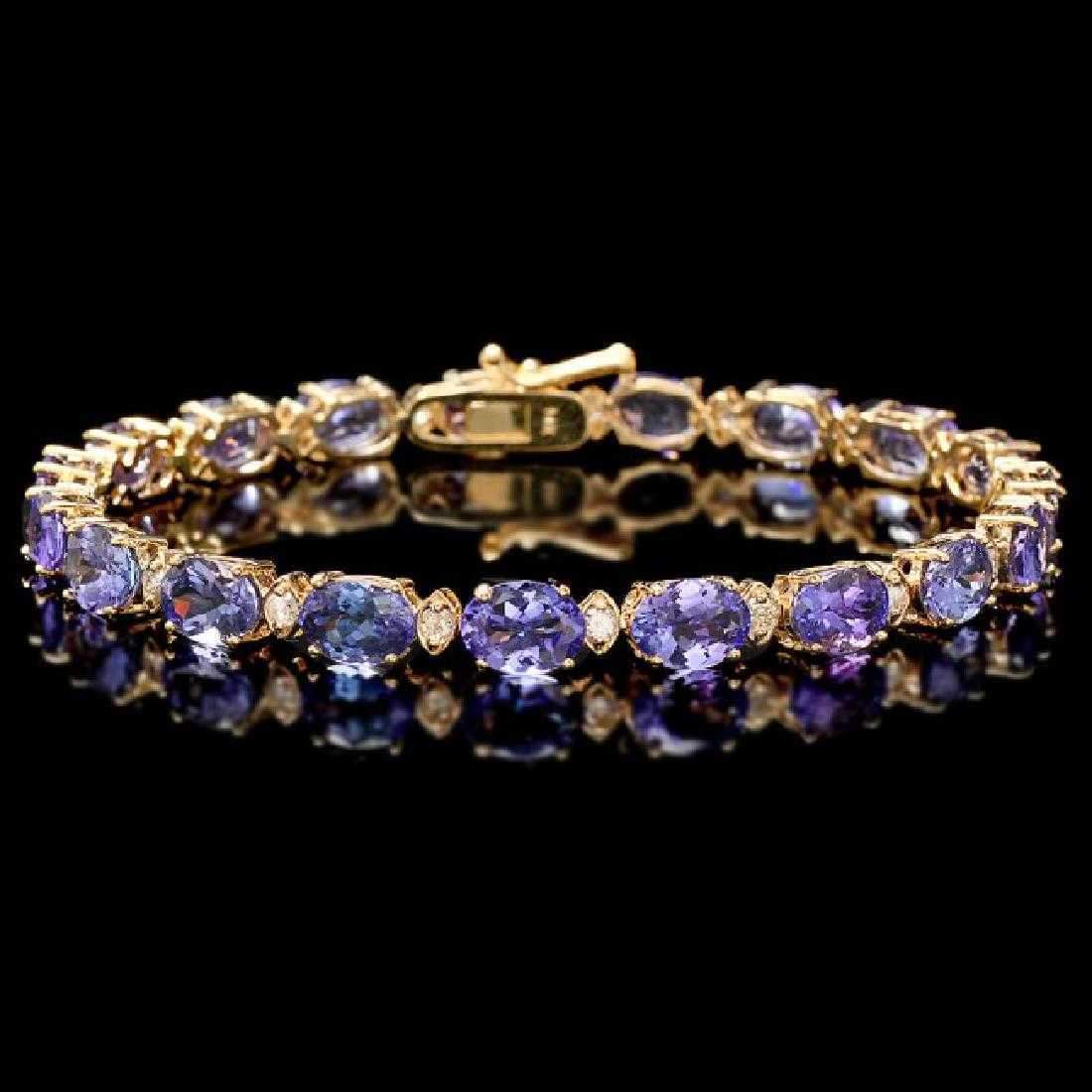 Tanzanite and Diamond Bracelets in 14K White or Yellow Gold, Stunning!、mySite、g9winljtr