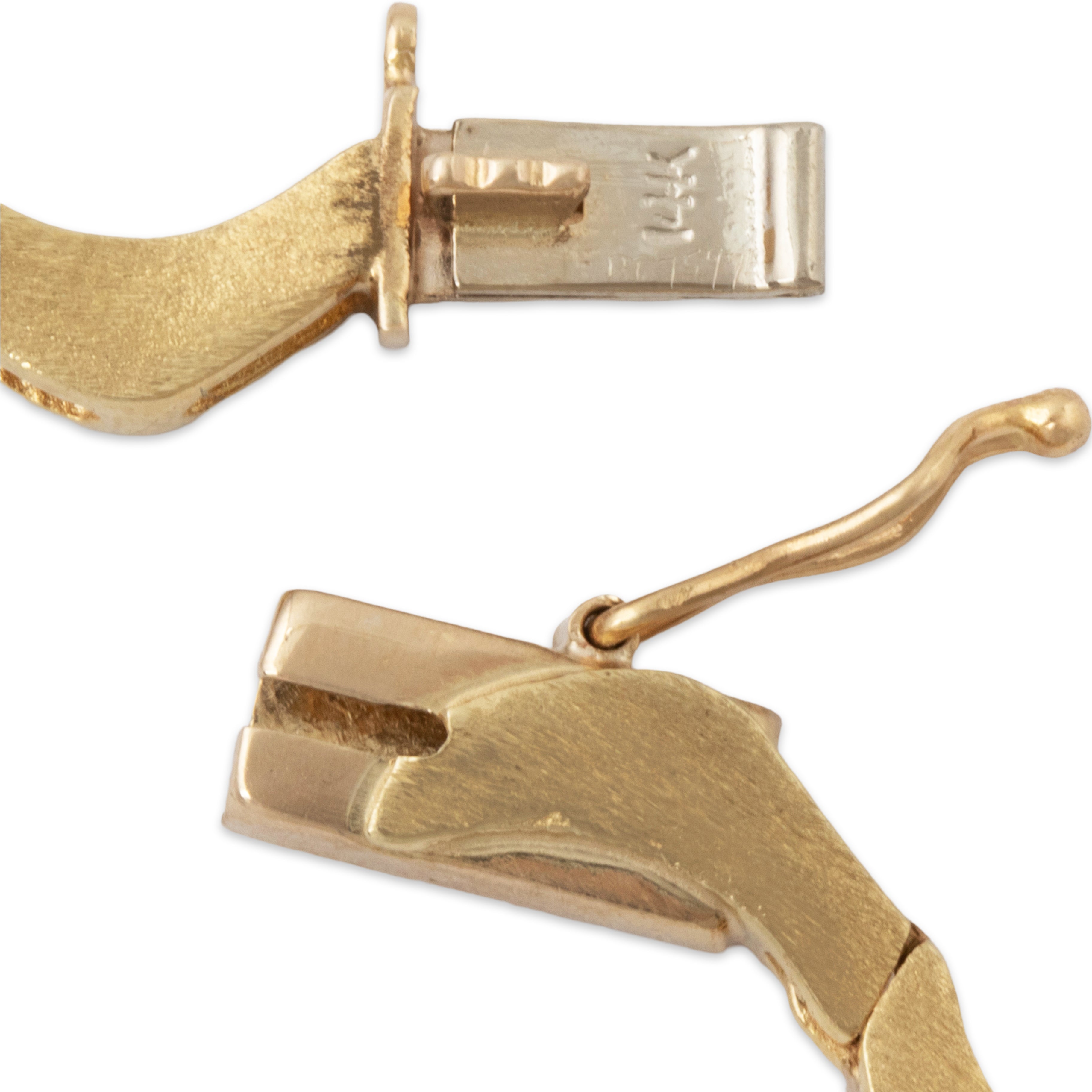 Vintage 14k Yellow Gold 1.50cttw Diamond Undulating Necklace 16、mySite、hinf8tx79