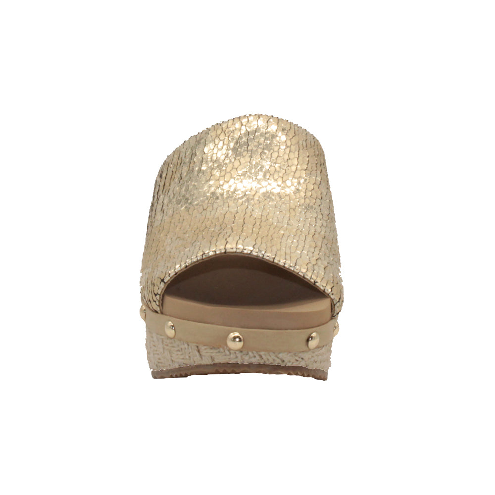 Ravine Metallic Studded Wedge Sandals、mySite、gtrtttuynbv