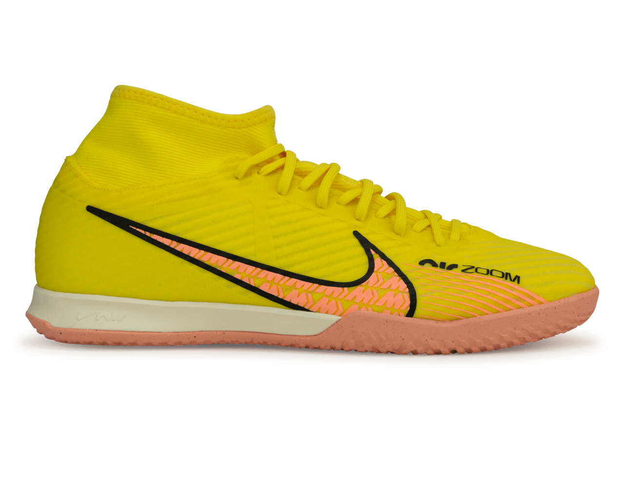 Nike Men's Zoom Mercurial Superfly 9 Academy IC Yellow Strike/Sunset Glow、mySite、bottomscart