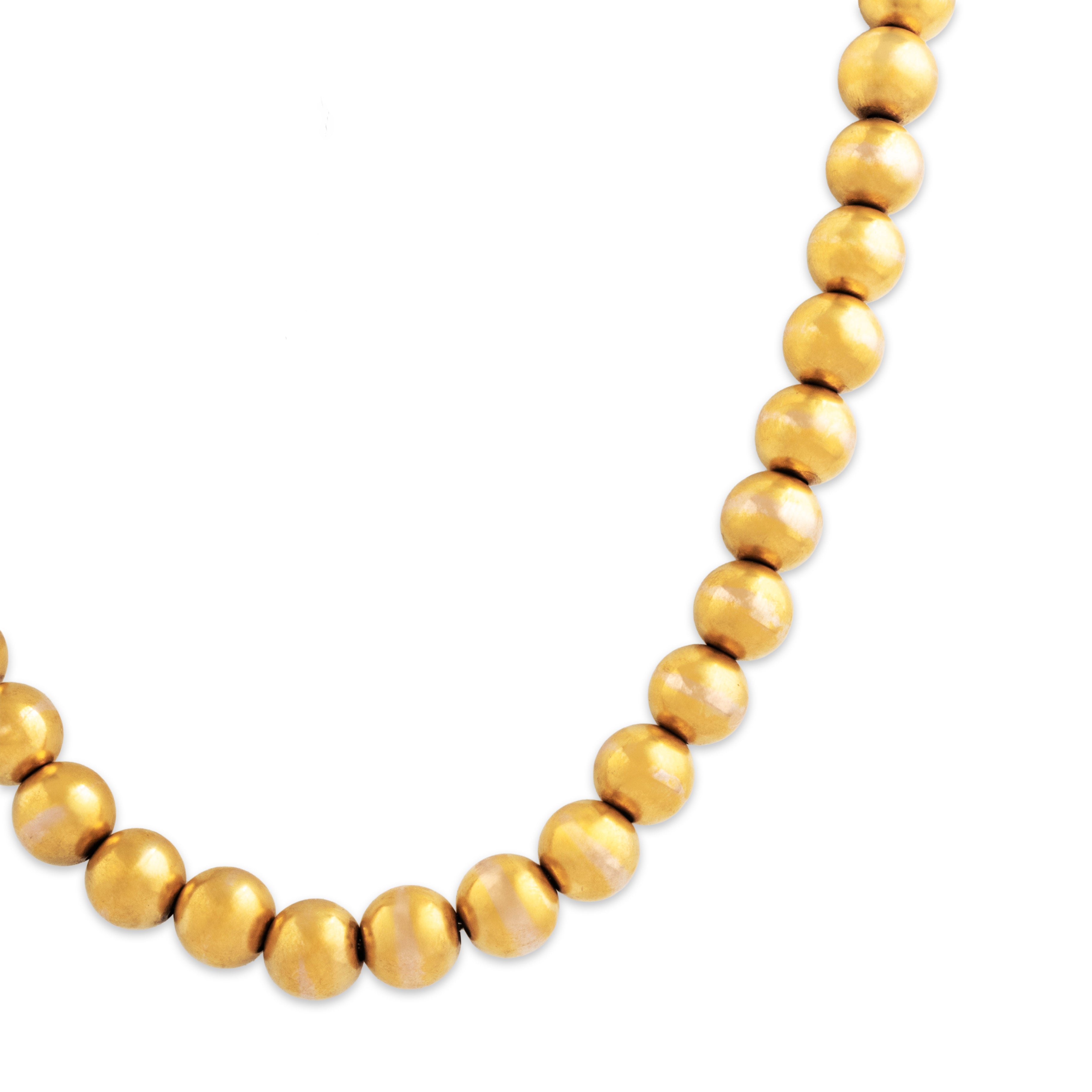 Antique 14k Yellow Gold Fabulous Bead Statement Necklace 15.75、mySite、hinf8tx79