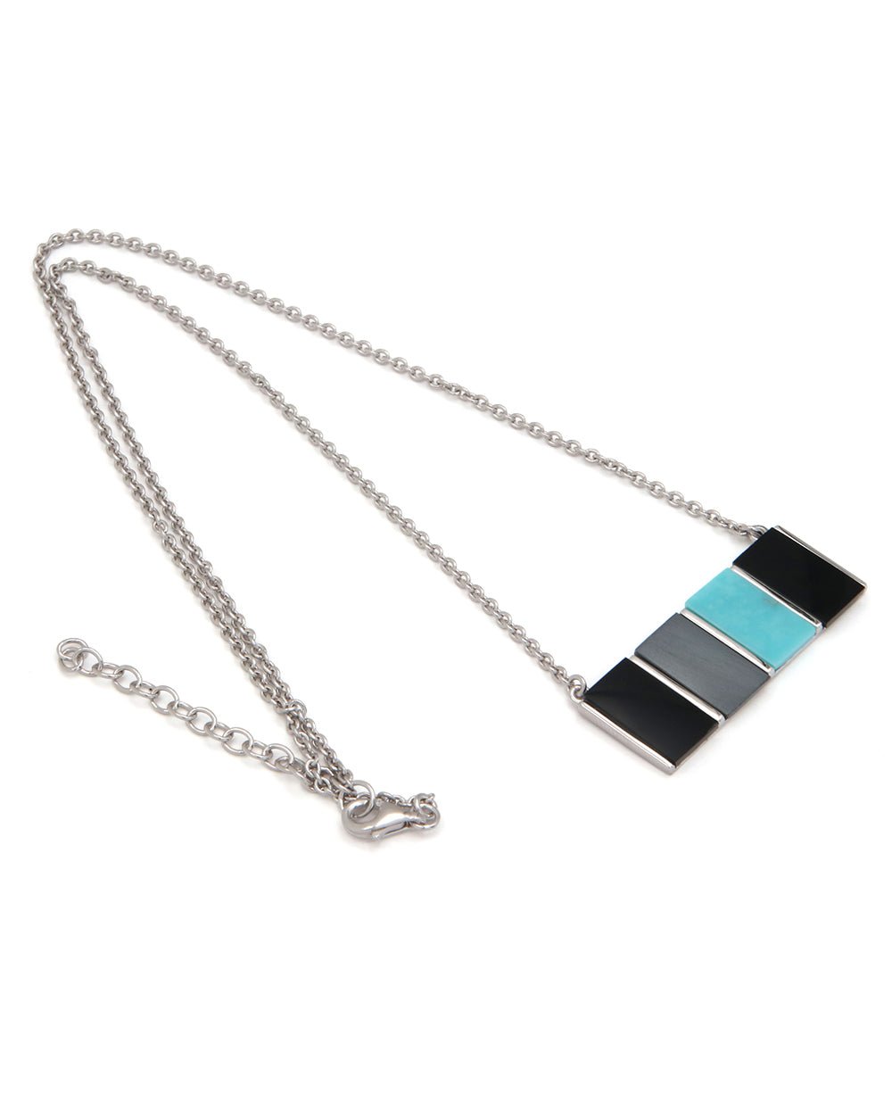 Hematite, Onyx, and Turquoise Protection Necklace、mySite、topwebapps