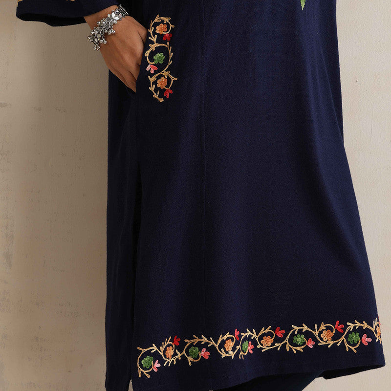 Woolen Kurta For Women | Embroidered | Black、mySite、camillekostekn