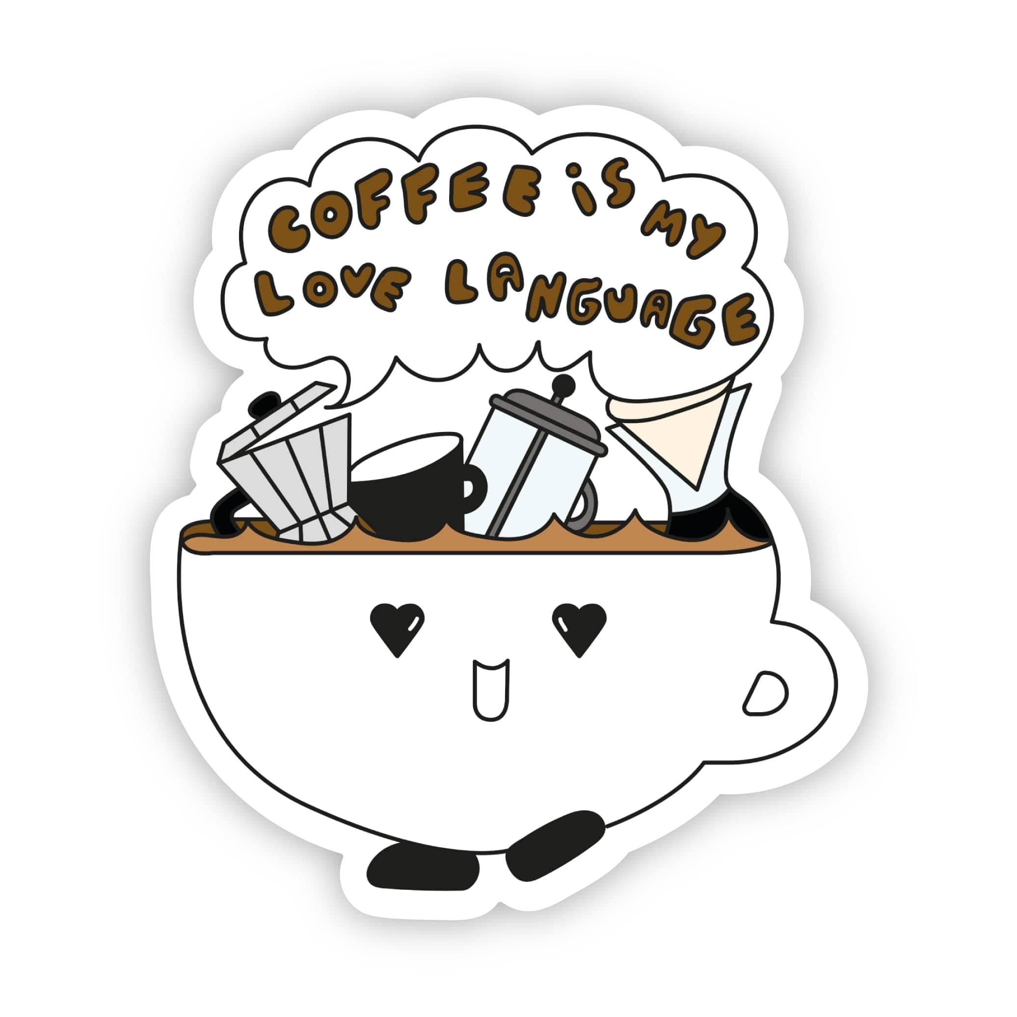  Coffee is my love language Mug Sticker、mySite、elrpsem3k