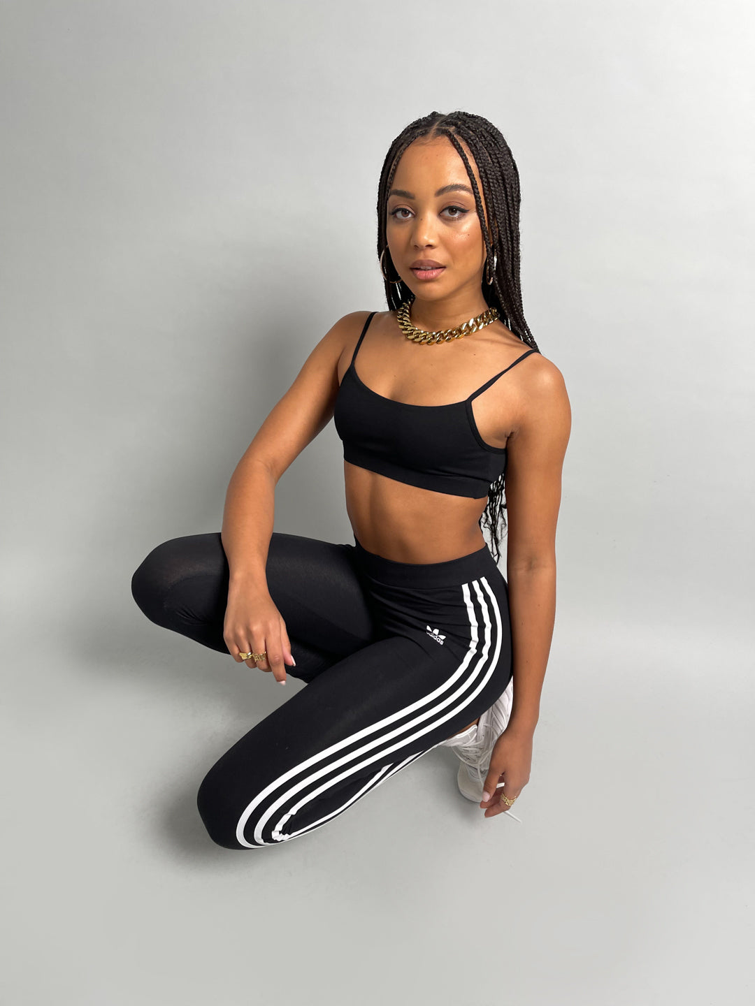 Adidas Women's 3-Stripe Tights Black/White、mySite、zt4zffjzw