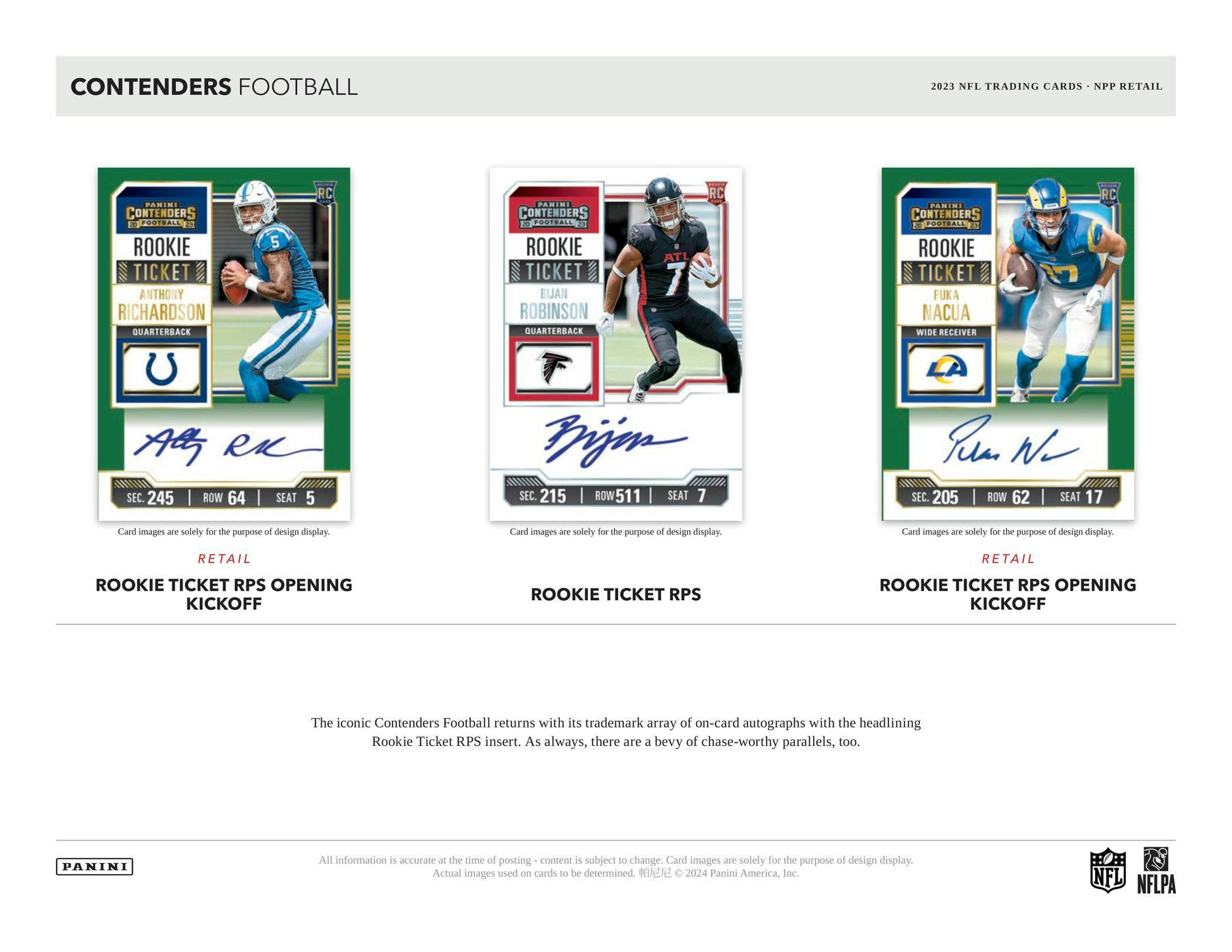 Panini Contenders NFL Football 2023 - Hobby Blaster Box、mySite、waistdrama