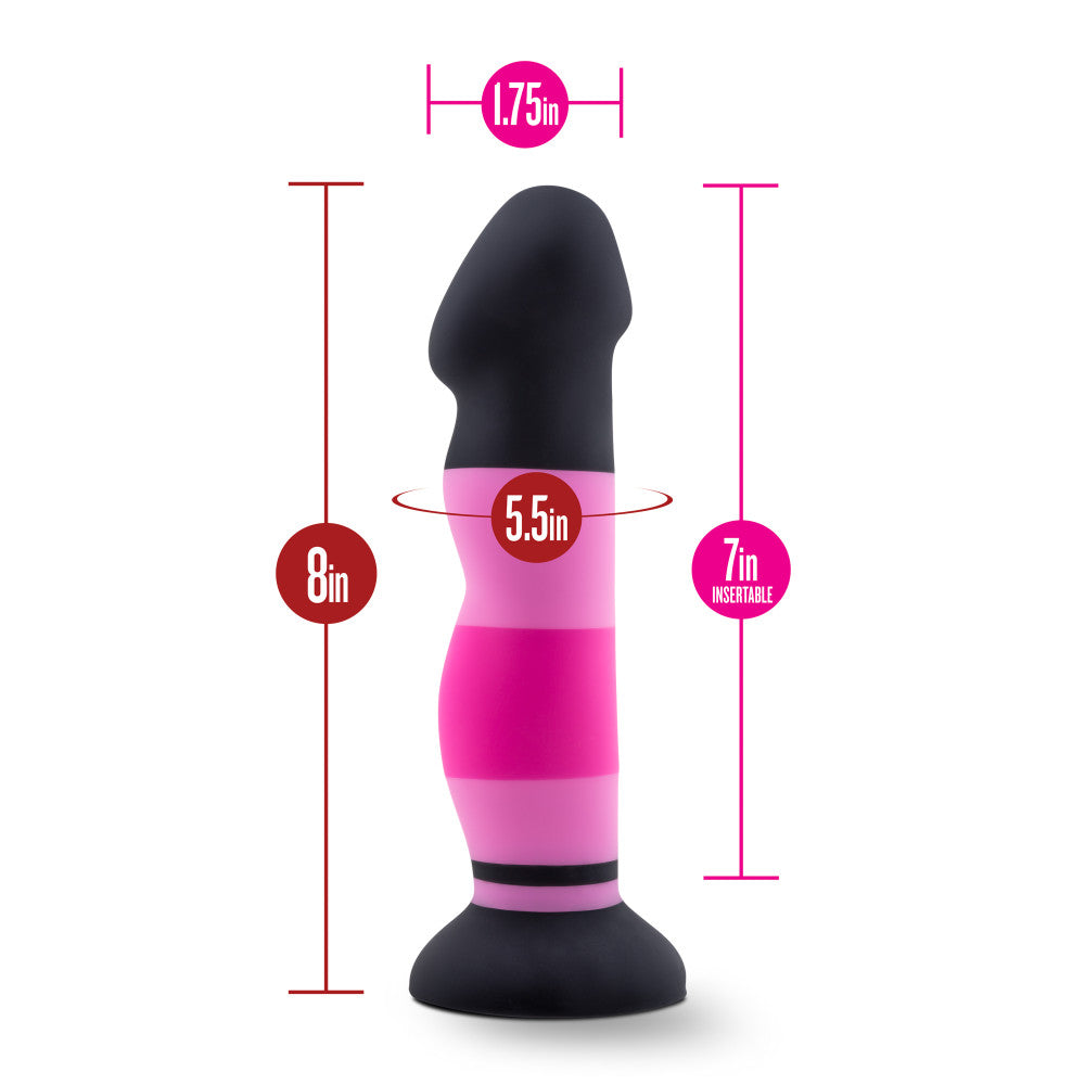 Avant By Blush® | Sexy in Pink D4: Artisan 8 Inch Curved G-Spot Dildo with Suction Cup Base - Elegantly Made with Smooth Ultrasilk® Purio™ Silicone、mySite、bottomscart