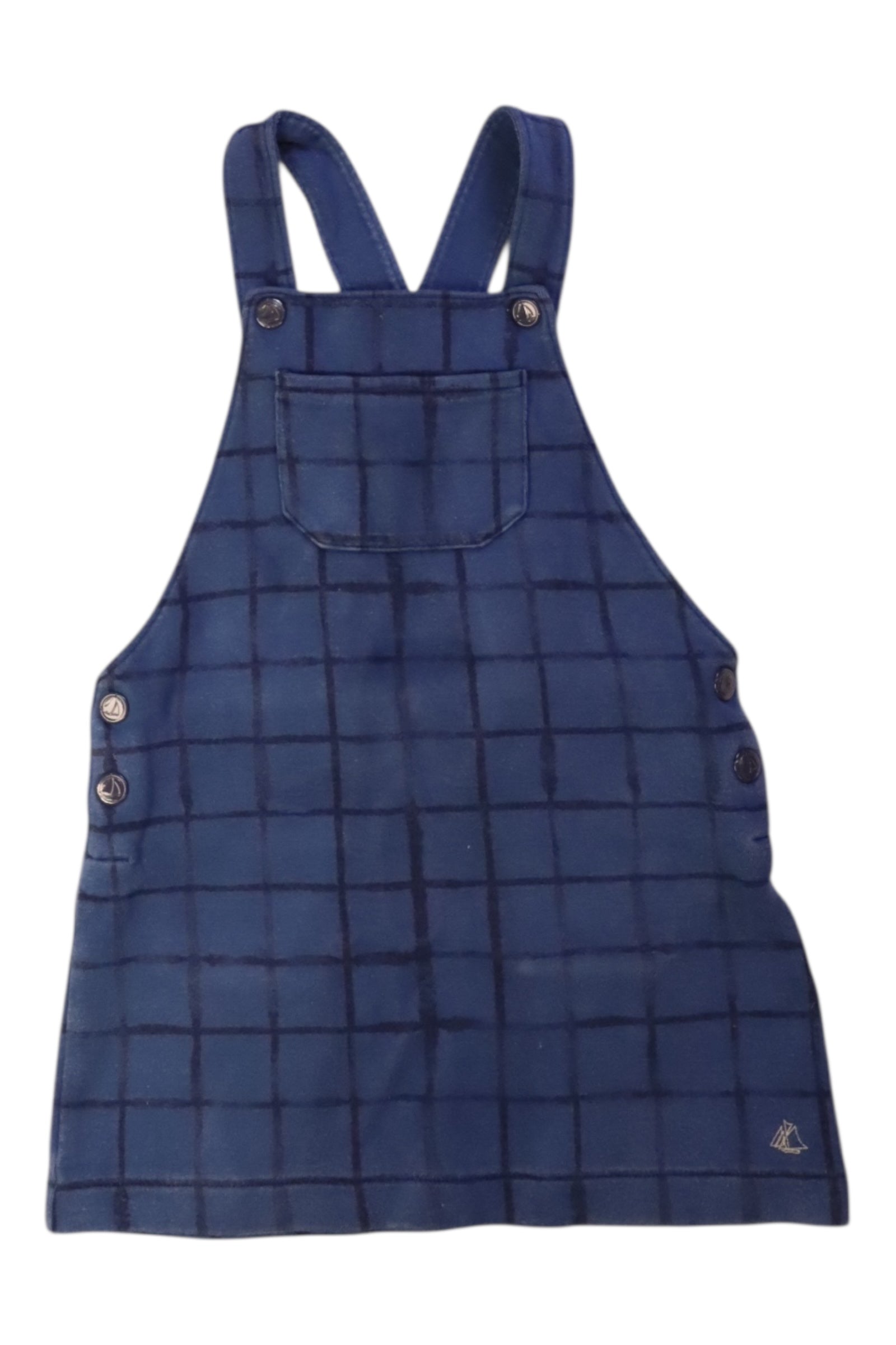 Petit Bateau Checkered Pinafore Dress 4T、mySite、g9winljtr