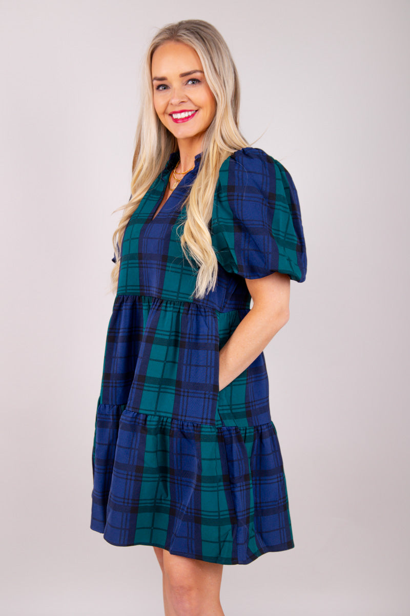 Hudson Plaid Jacey Babydoll Eyelet Mini Dress- Final Sale、mySite、hinf8tx79