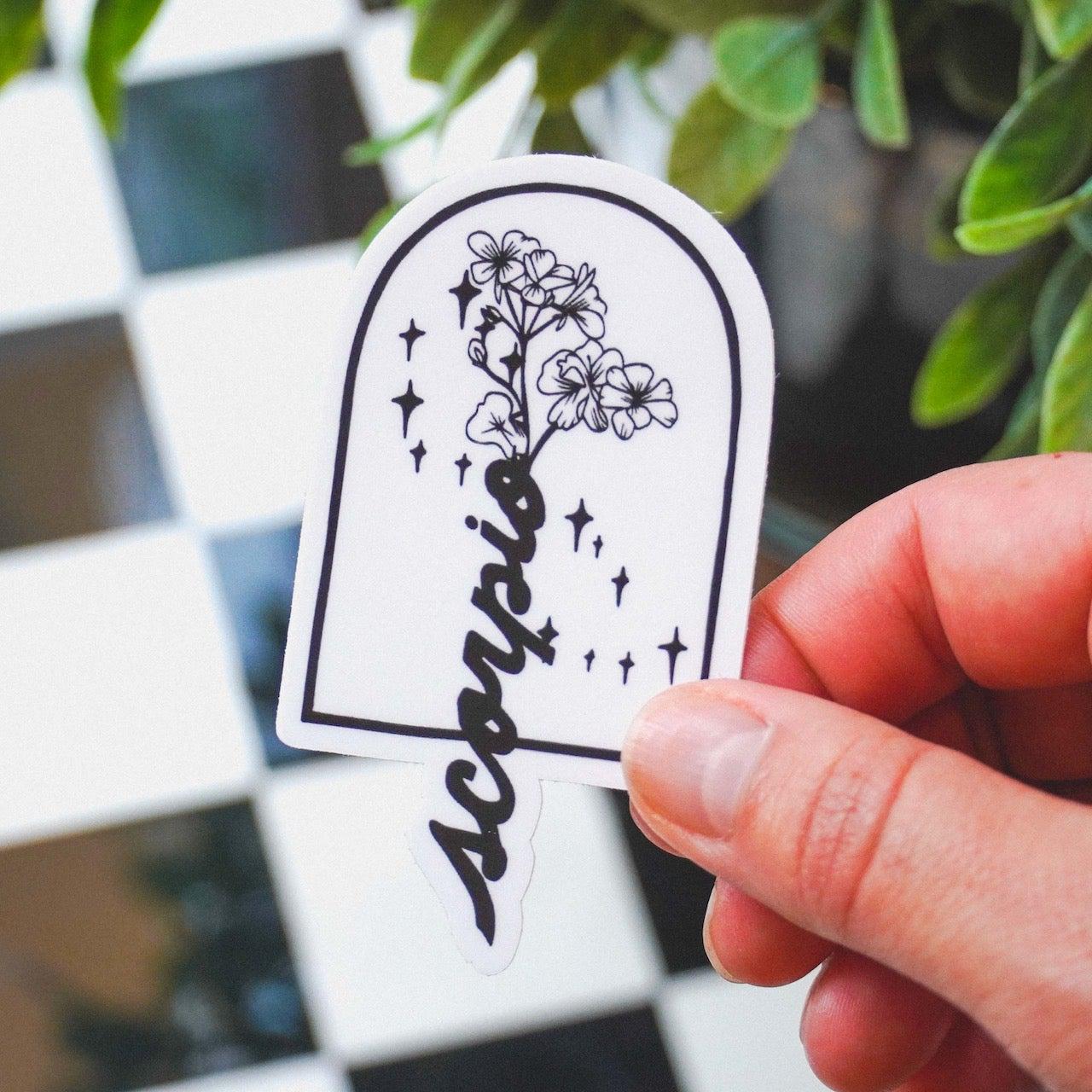  Scorpio Geranium Zodiac Sticker、mySite、ghnorth