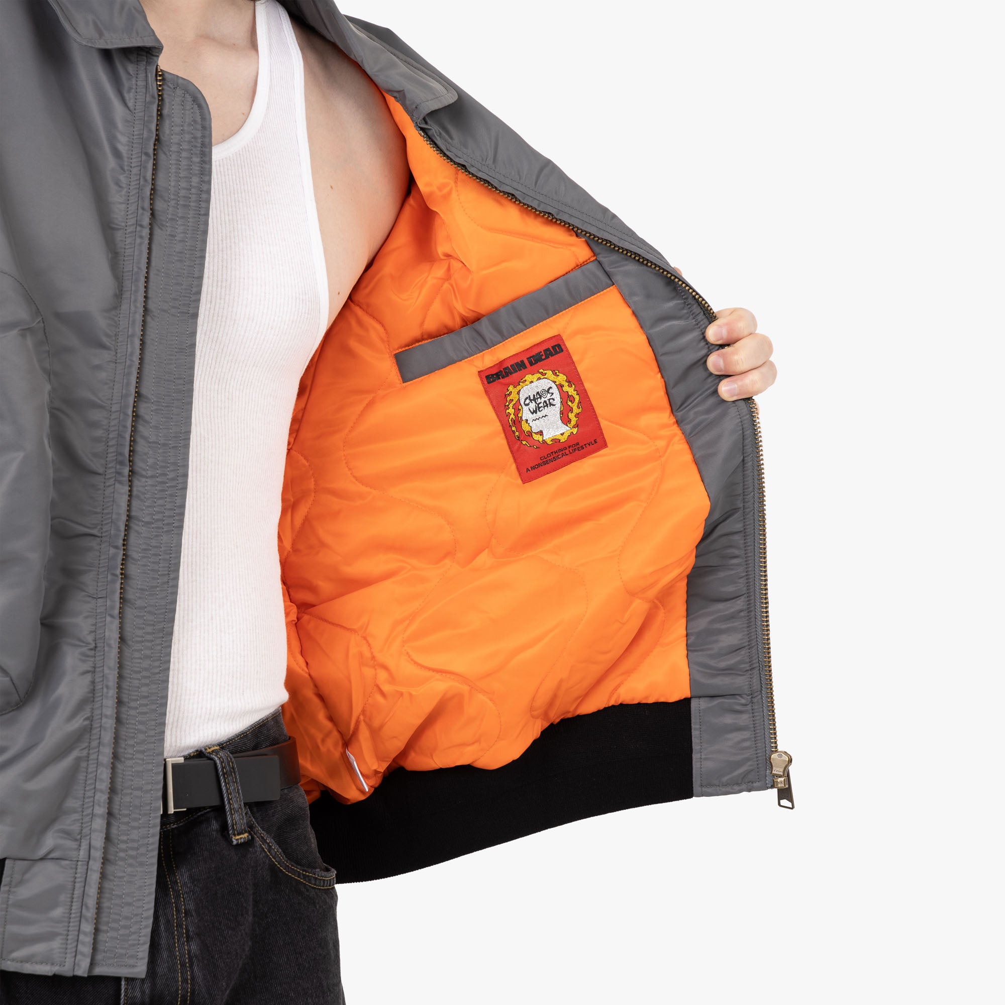  Brain Dead 3D Flight Jacket / Steel、mySite、merchandisen