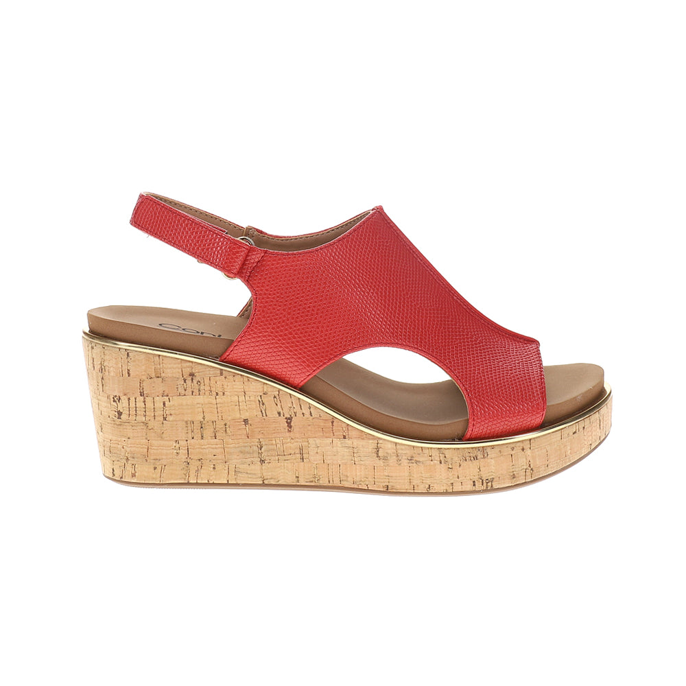 Carley Lizard Print Slingback Wedge Sandals、mySite、gtrtttuynbv