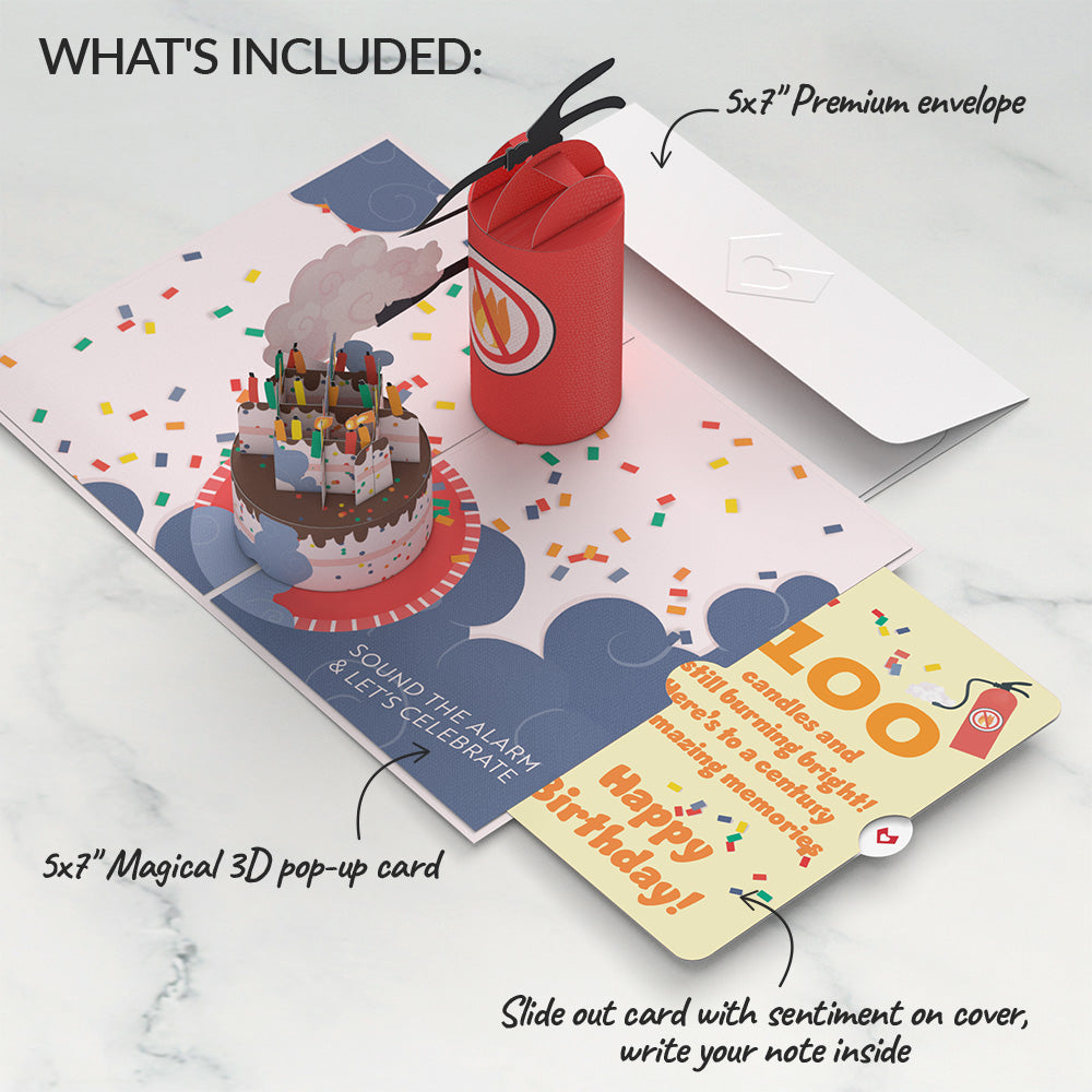 Holy Smokes You're Old 100th Birthday Pop-Up Card and Sentiment Set、mySite、solidvoid