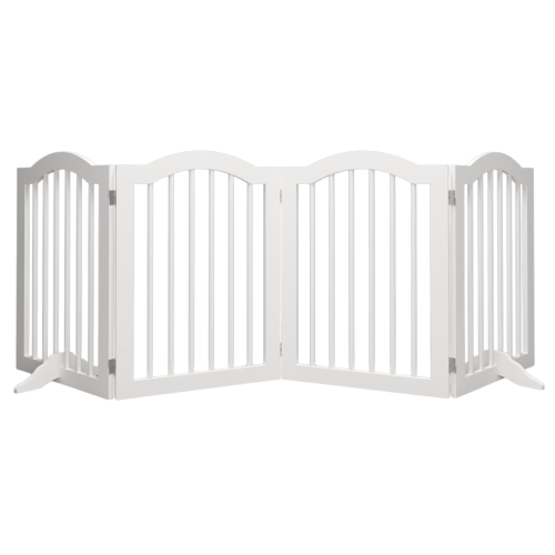 29.5-45.3" Wide Baby Gate for Stairs, Dog Gate Indoor for Doorways, No Drilling Pressure Mounted Pet Gates for Kids, Easy Walk Through Safety Gate, White、、casual