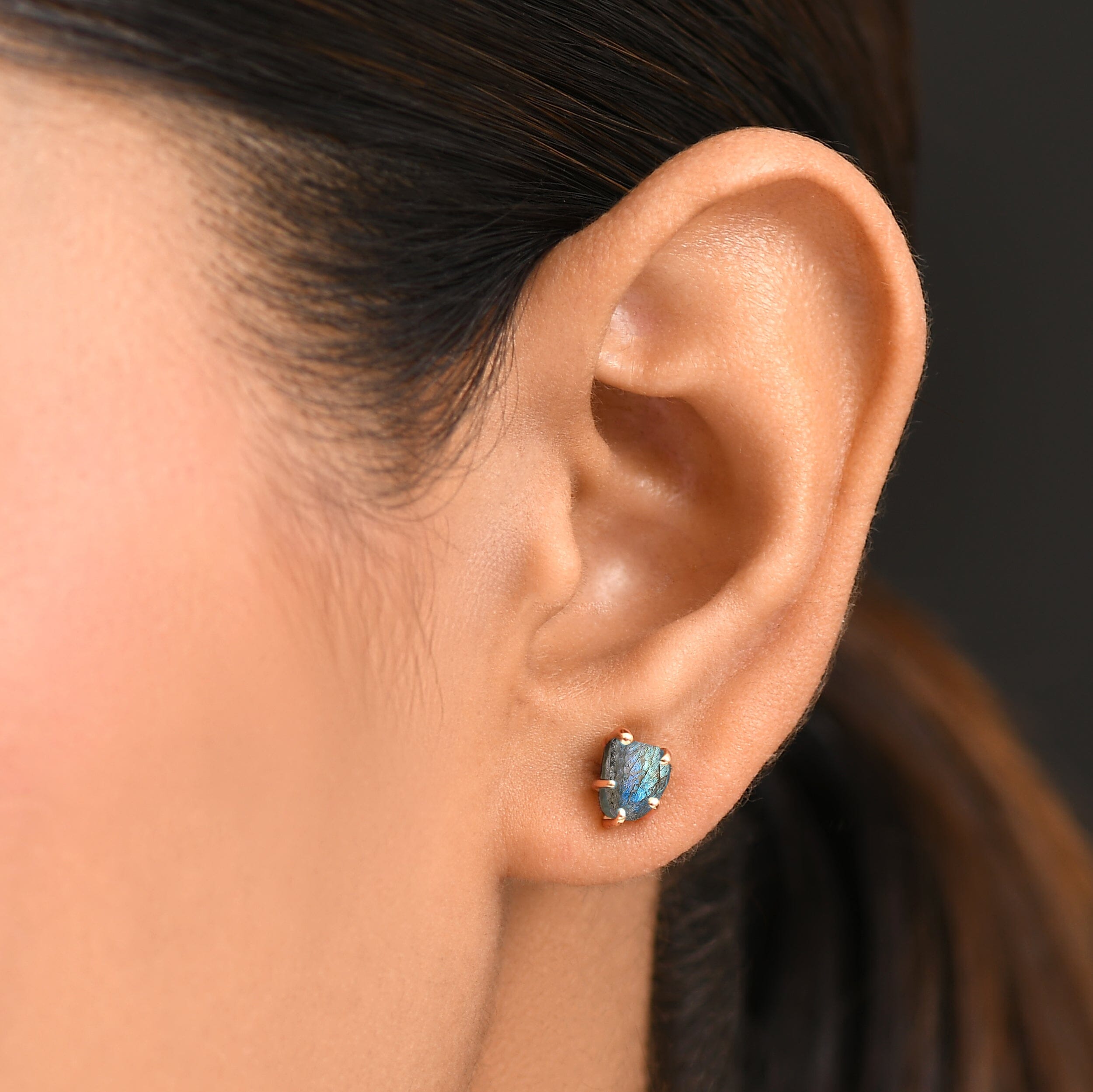 Raw Crystal Earrings - Celestial Labradorite、mySite、hinf8tx79