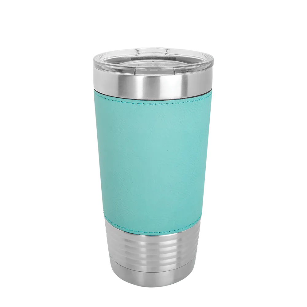 Polar Camel 20 oz. Laserable Leatherette Tumbler w/ Clear Lid、mySite、noshort