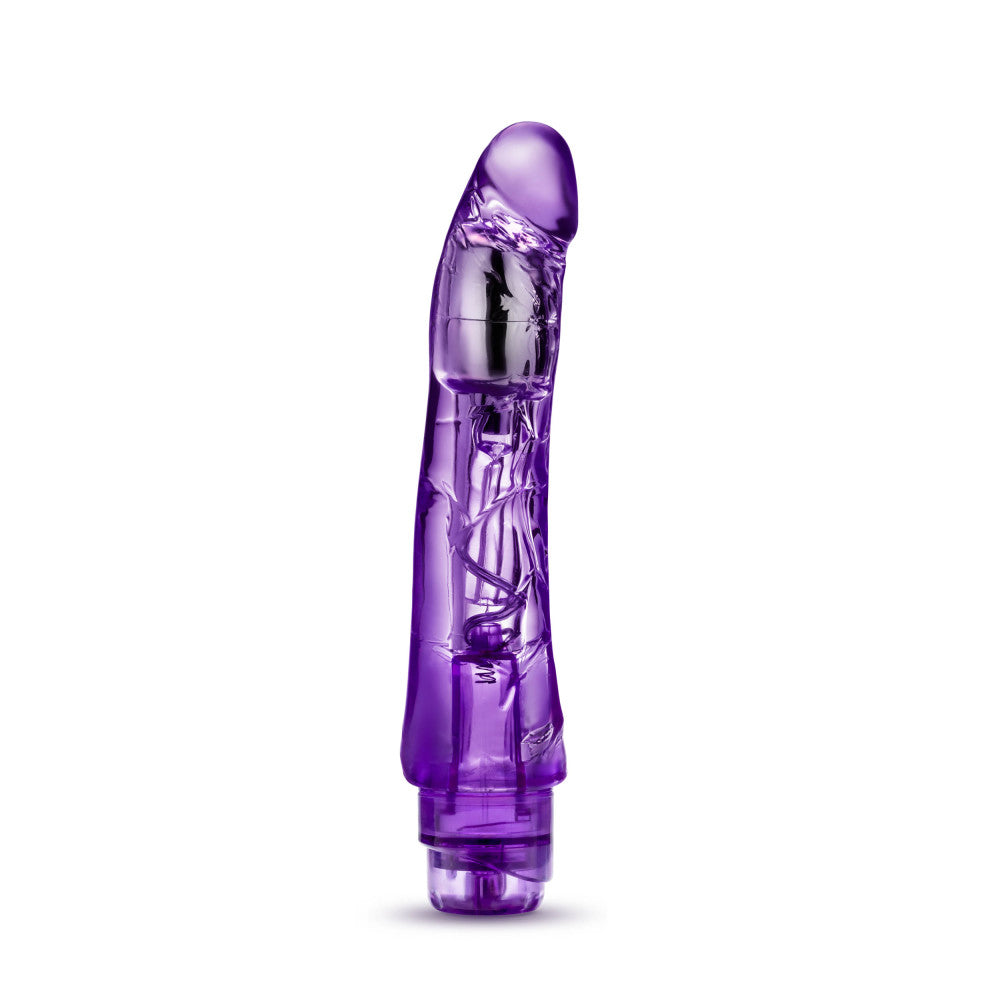 Naturally Yours By Blush® | Mambo Vibe Realistic Curved Purple 9-Inch Long Vibrating Dildo、mySite、bottomscart
