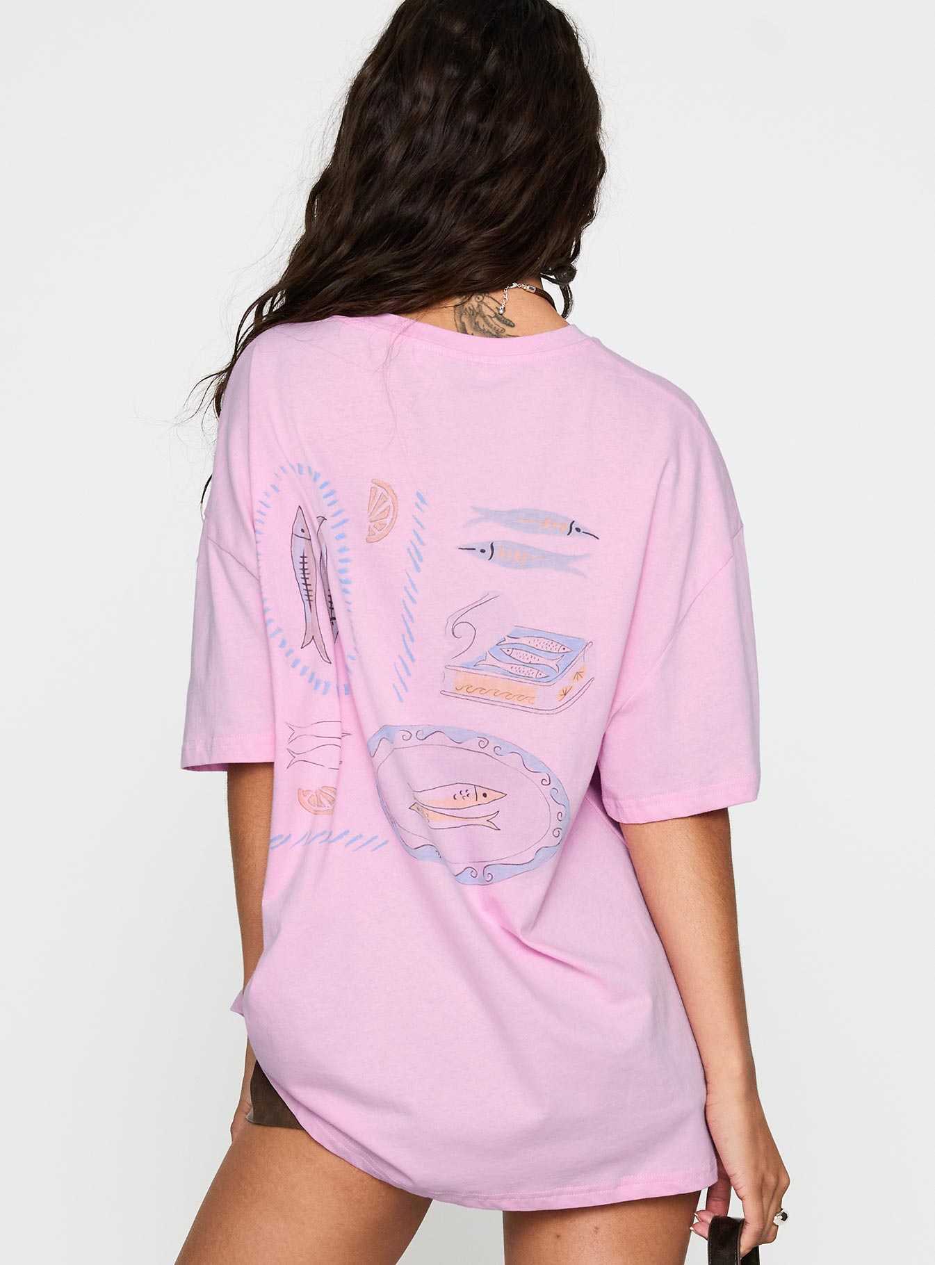 Sardines Please Oversized Tee Pink、mySite、solidvoid