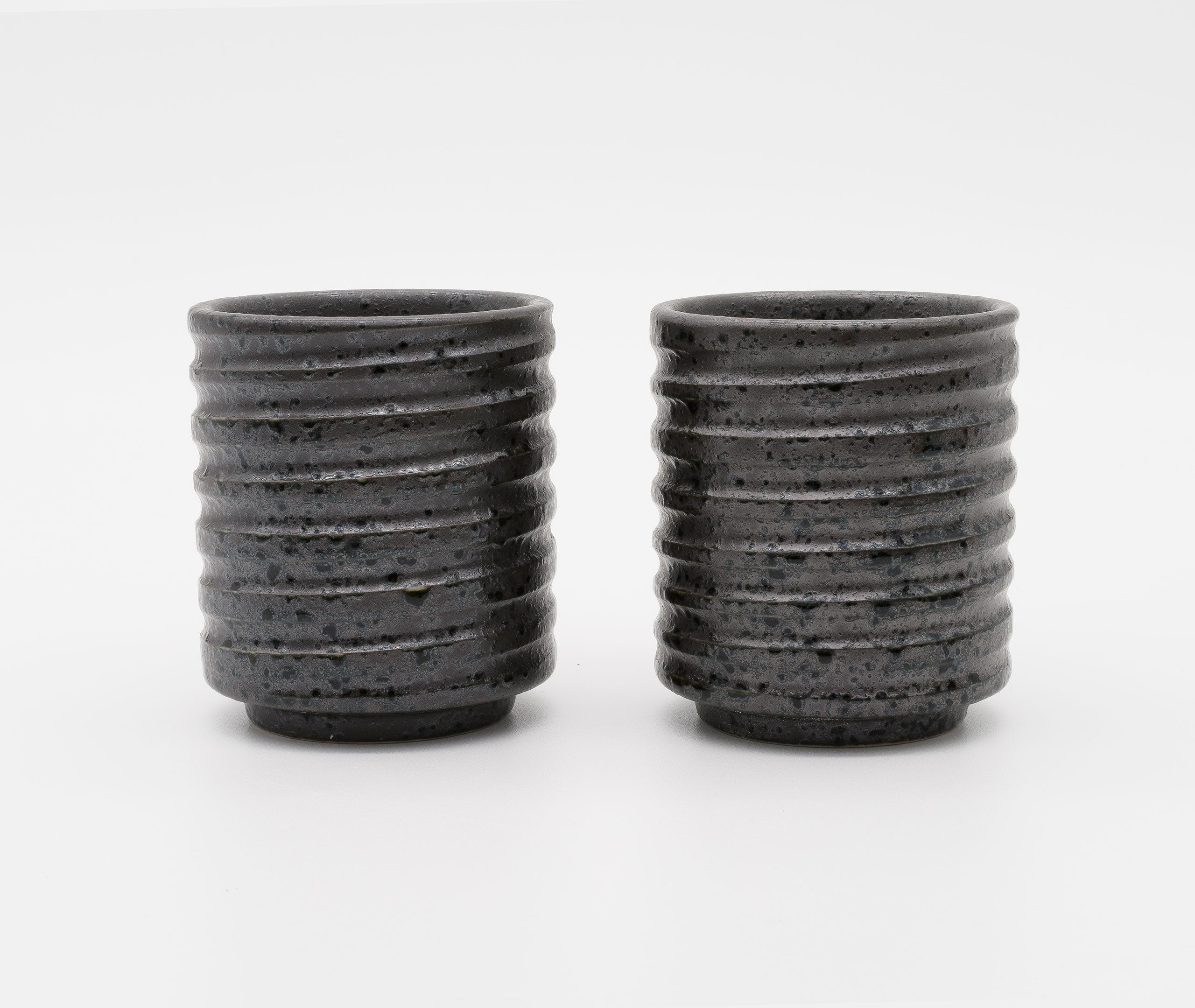 Black Kezuriuzu Glazed Cup Large - Pair、mySite、topwebapps