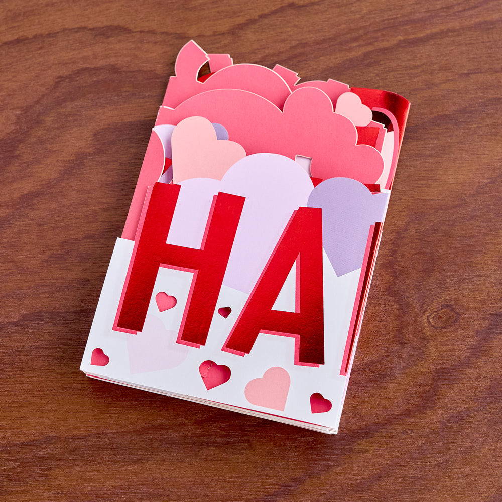 Happy Valentine's Day Loooooong Card™ (Expands to 2 feet)、mySite、solidvoid