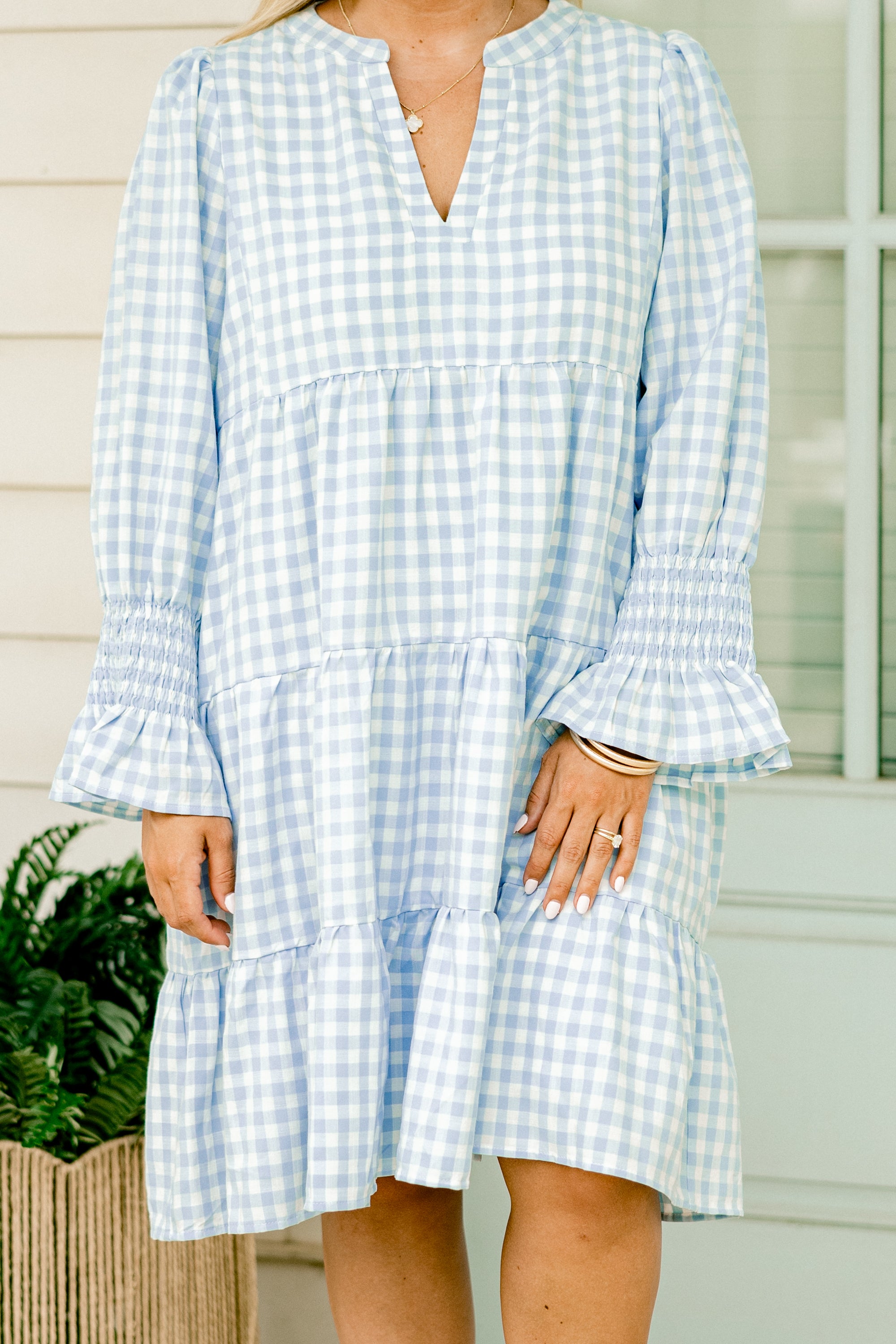  What You Know Dress, Blue Gingham、mySite、justintrudeaud