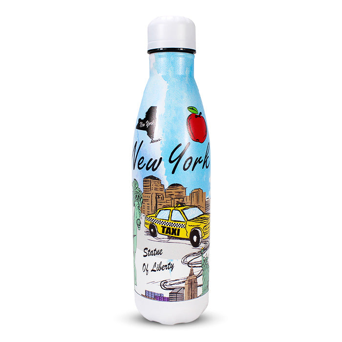 Customer Design Water Color New York Stainless Steel Bottle、mySite、vikingsvslions