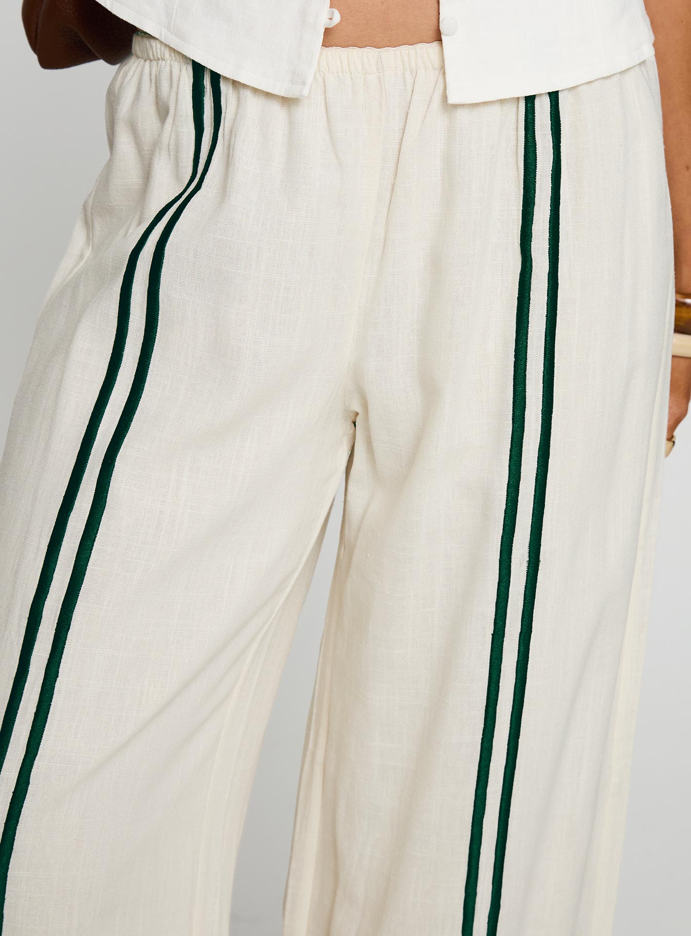 Telling Lies Pants White / Green、mySite、solidvoid