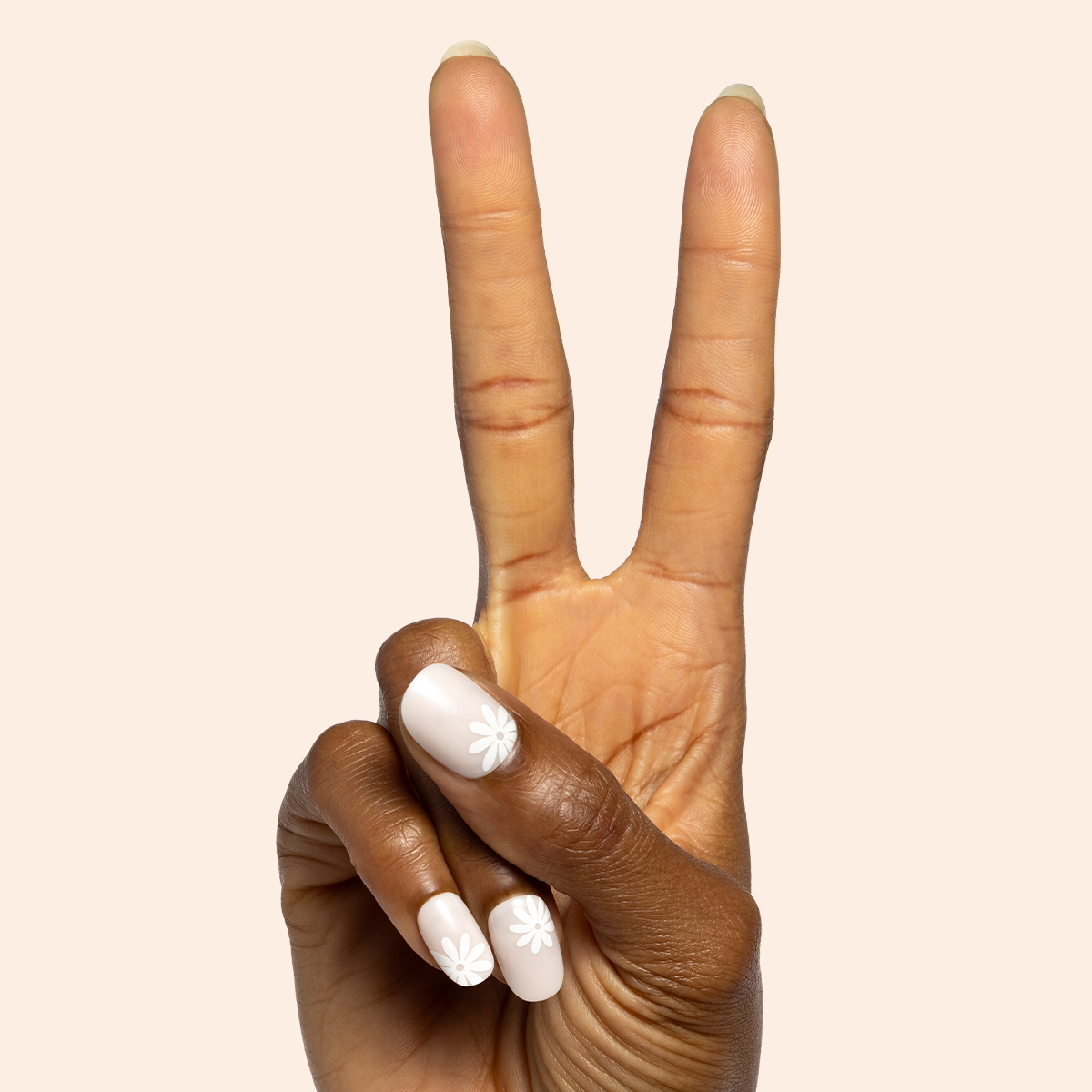 Daisy Pop - Tab Press-On | Short | Round - Part of Set、mySite、solidvoid