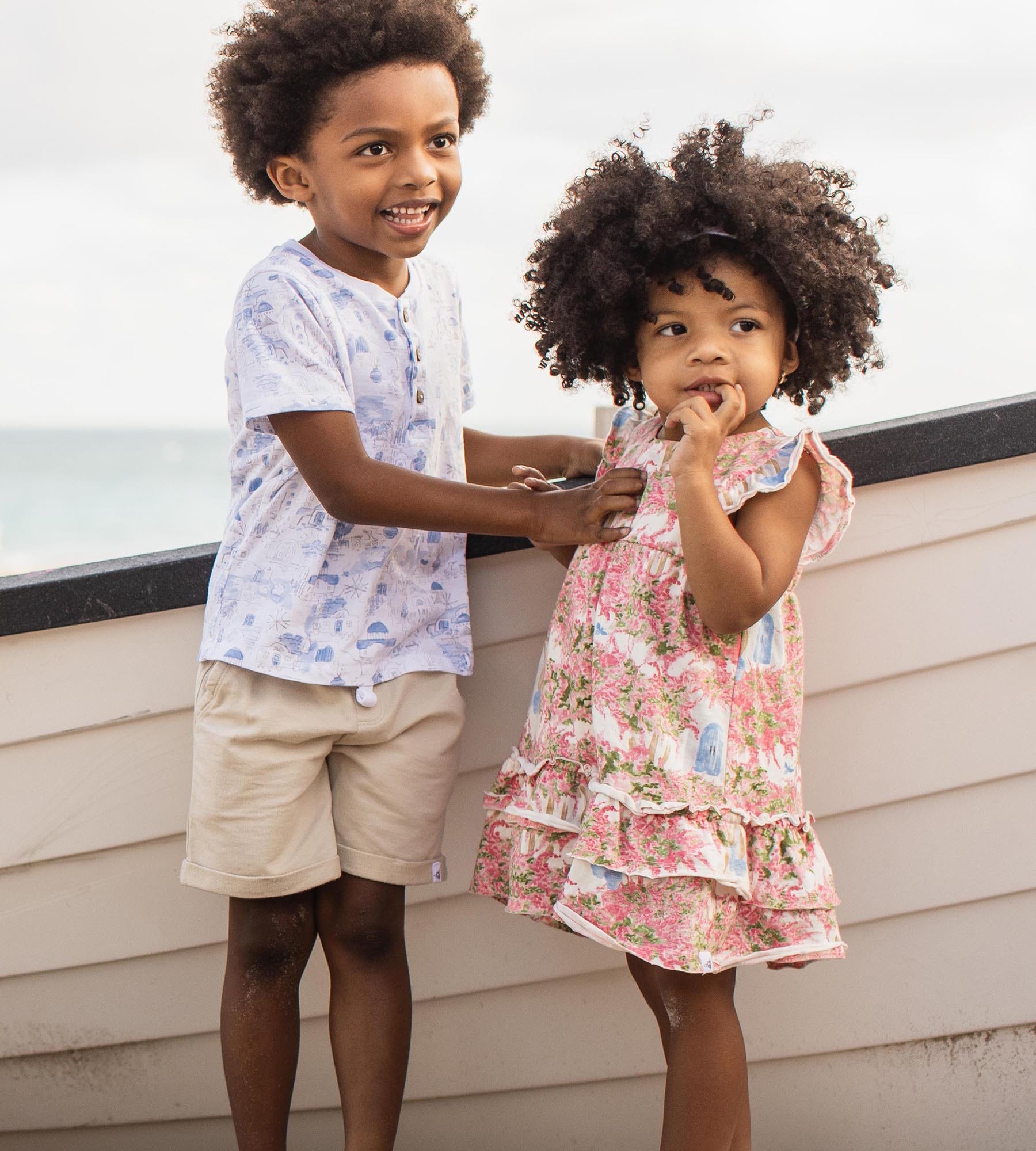 Santorini Organic Boy Top & Shorts Set、mySite、g9winljtr