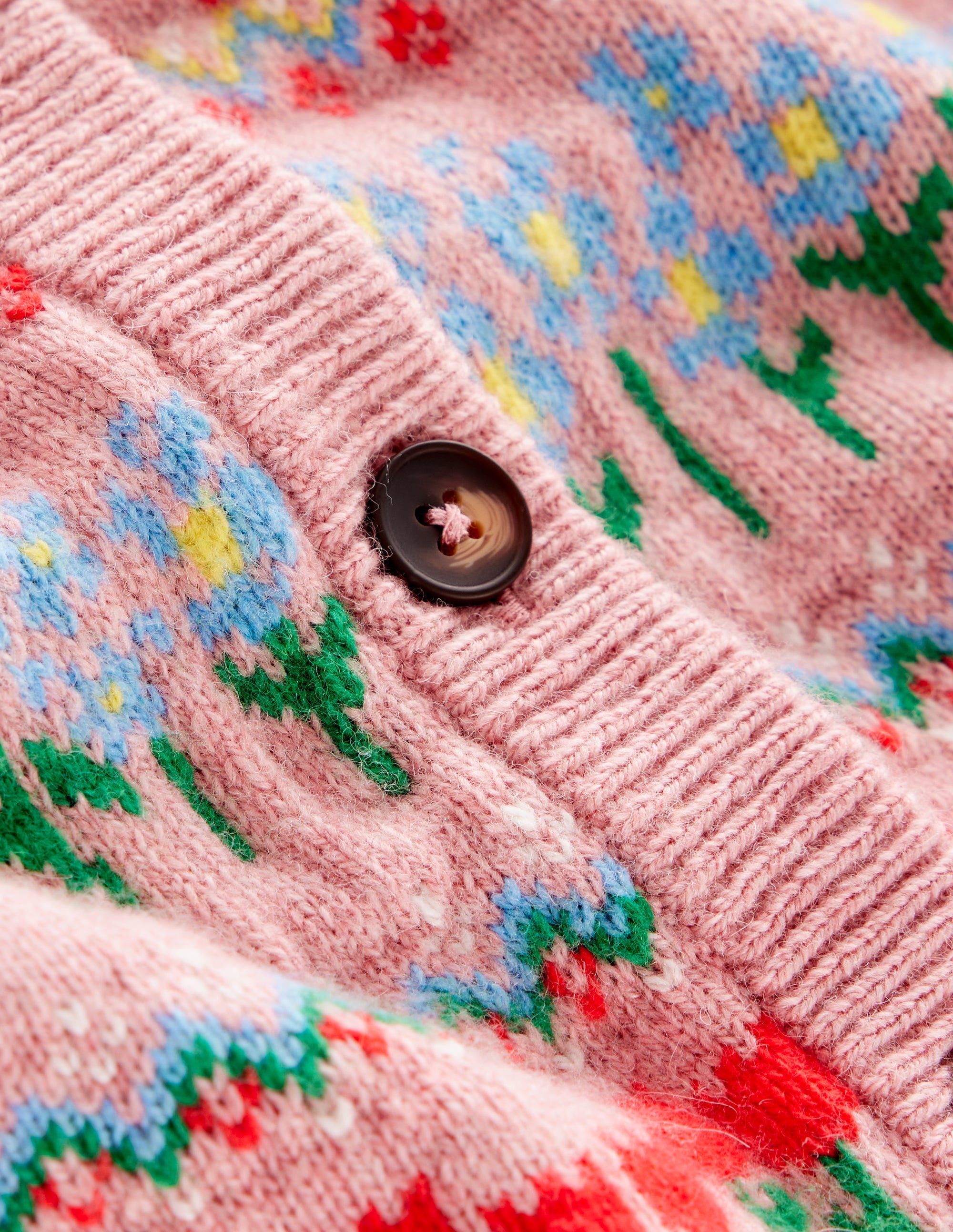  Edie Fair Isle Cardigan-Meadowsweet Pink, Flowers、mySite、ashleygrahame