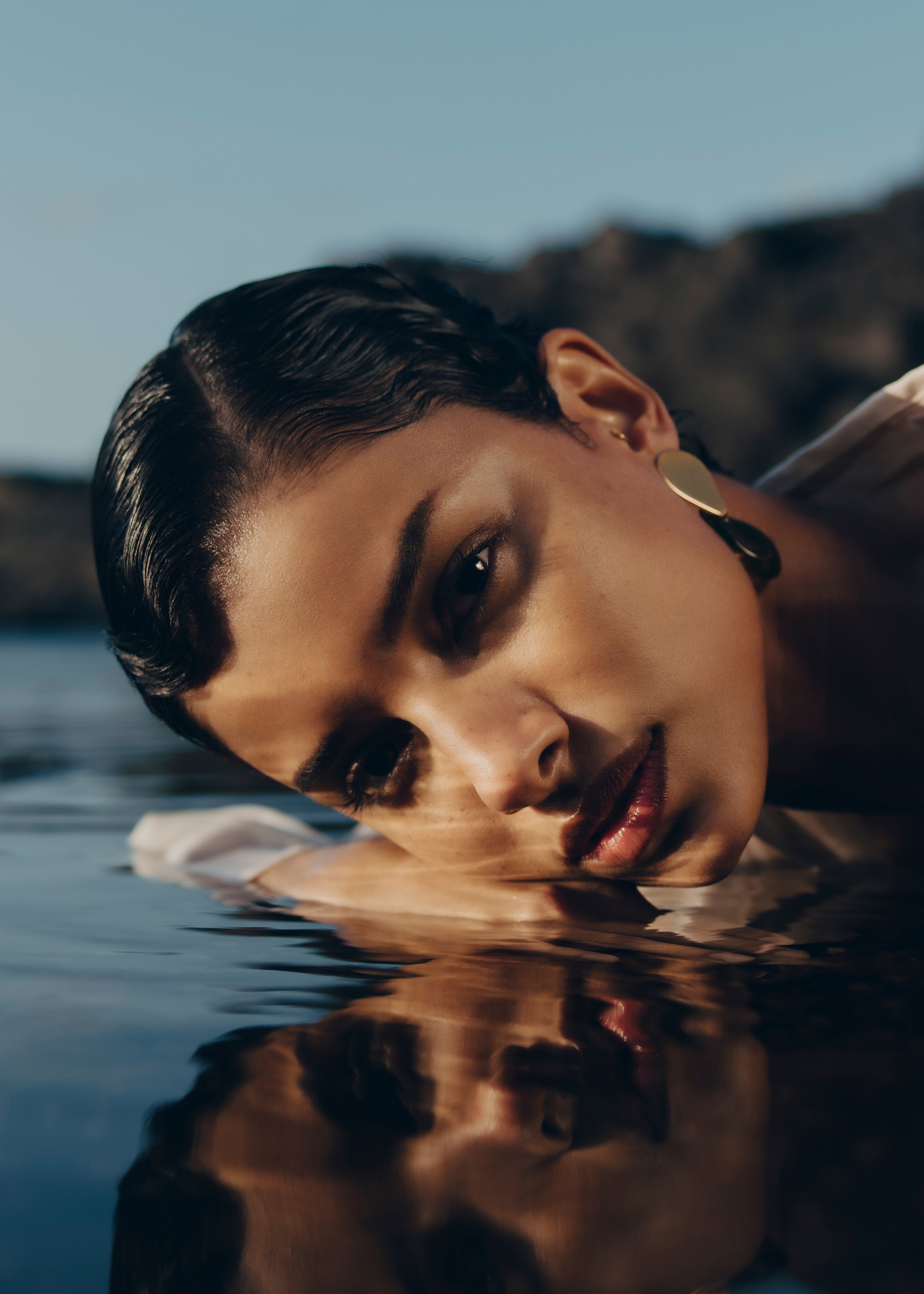 Boucles d'oreilles Na茅 - Verre fum茅、mySite、camillekostekn