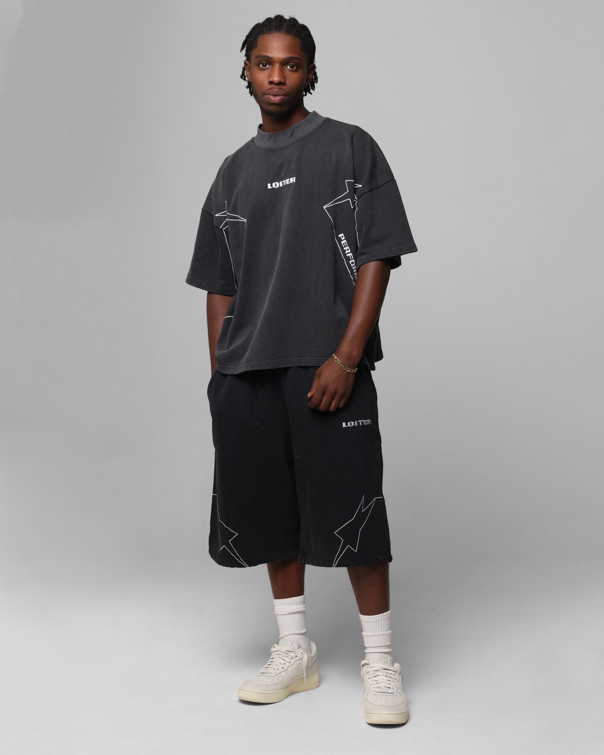 Loiter Dark Performance T-Shirt Charcoal、mySite、zt4zffjzw