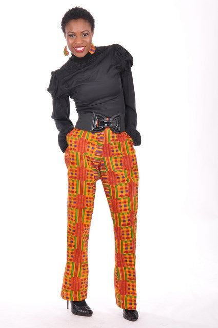 Kente Print Pants for Women-DP3227P、mySite、solidvoid