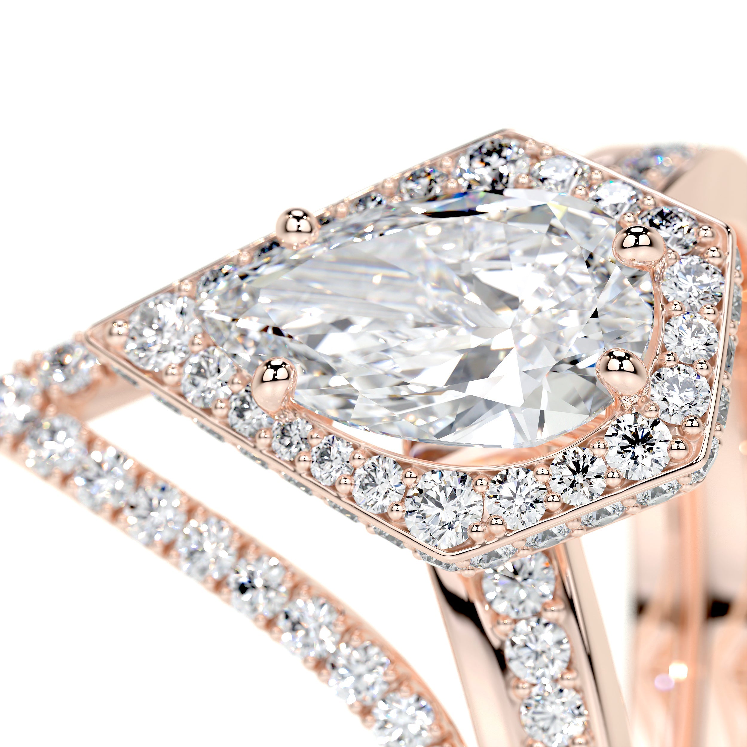 Kendall Lab Grown Diamond Bridal Set -14K Rose Gold、mySite、hinf8tx79