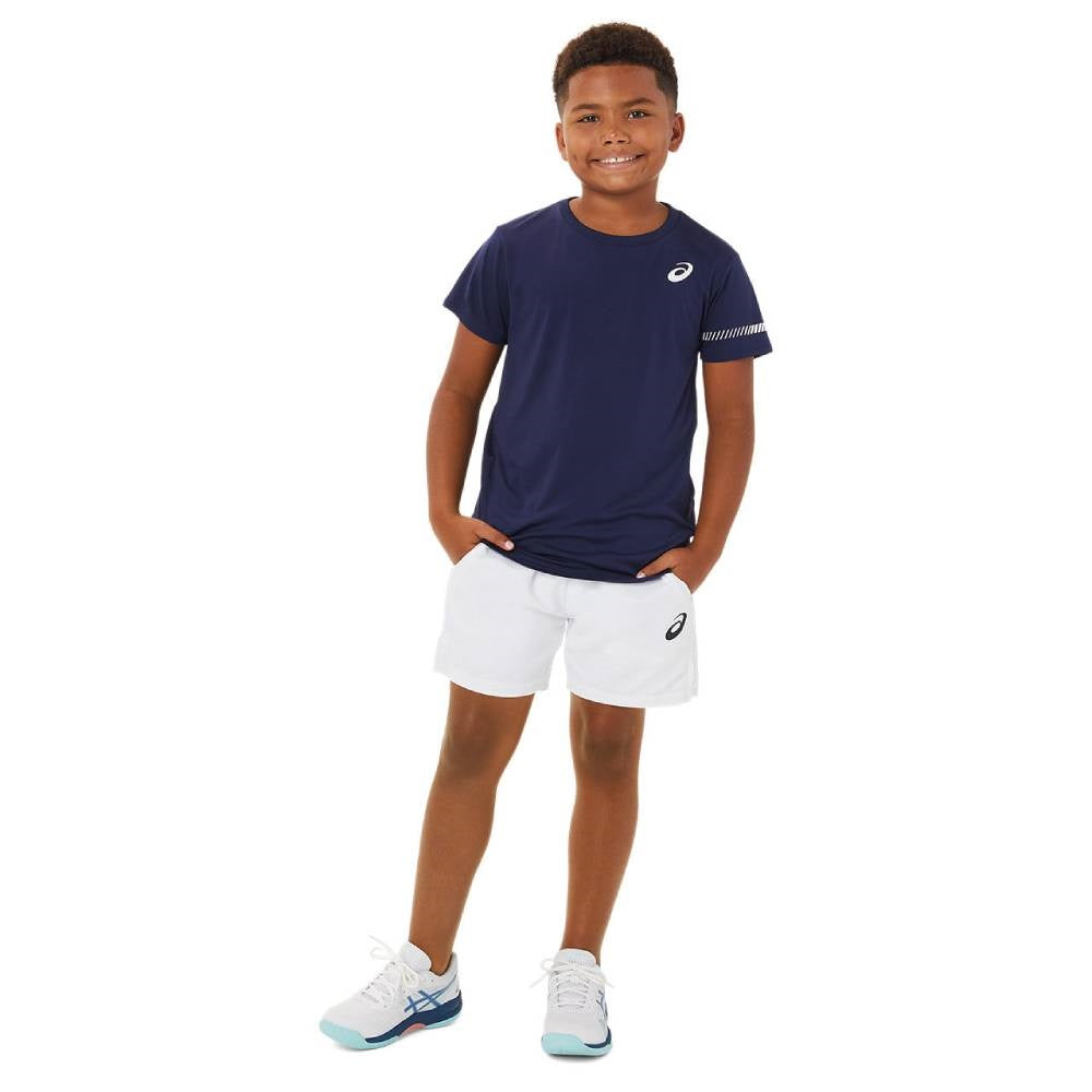 Asics Boys' Tennis Short Sleeved Top (Peacoat)、mySite、neckold