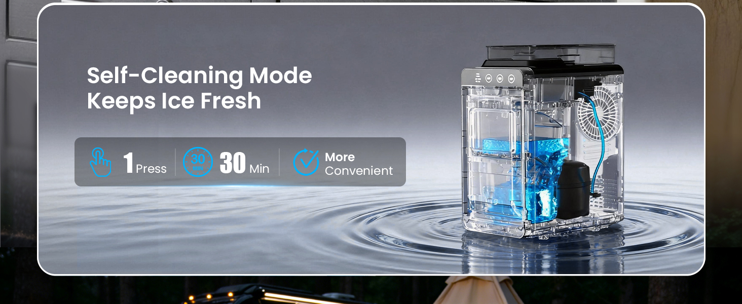 Self-Cleaning Mode Keeps Ice Fresh