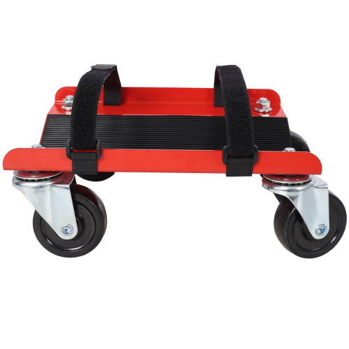 Snowmobile Dolly Heavy Duty V-Slide with 2.5"Swivel Casters and Rubber Pad Protecting Skis 1500Lbs Capacity,red color、、eastwooduniform