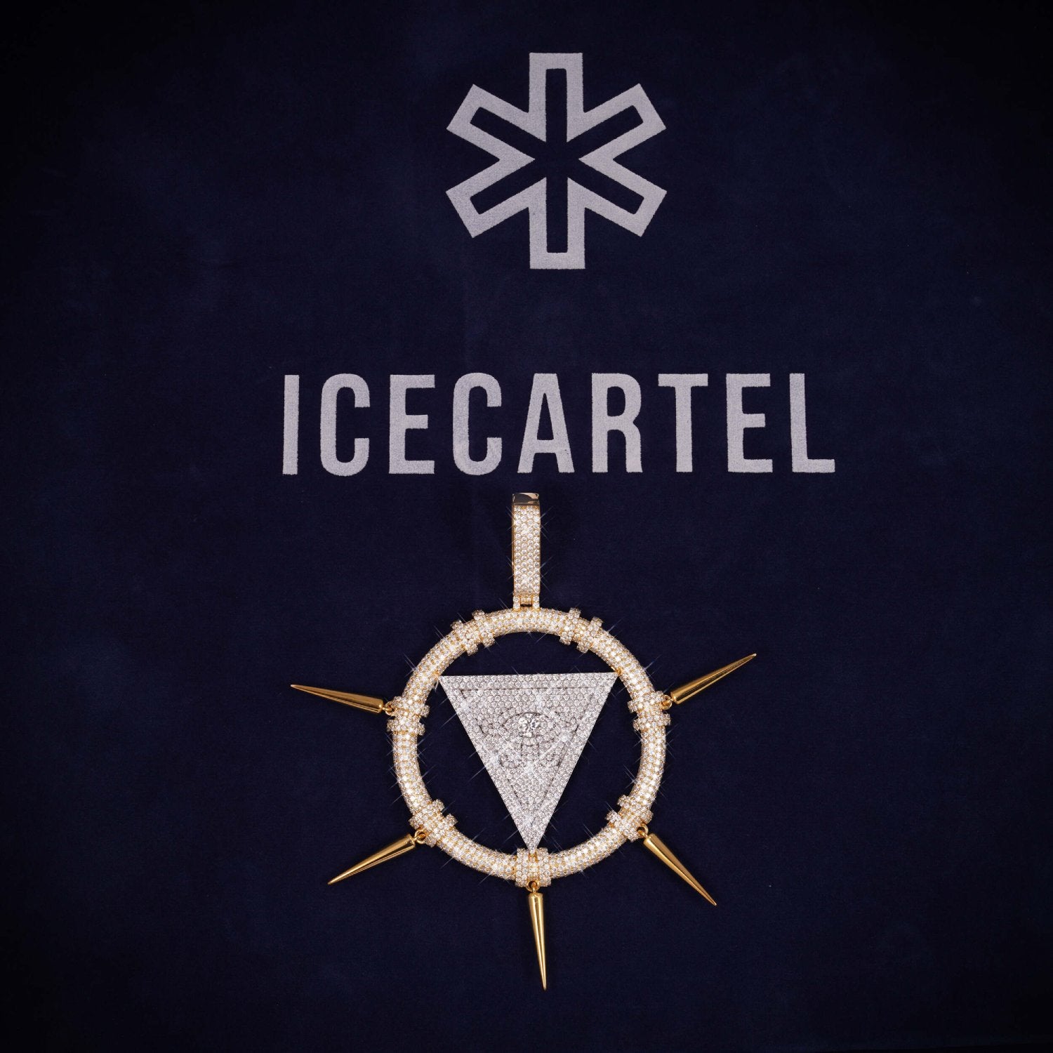 Triangle Eye Custom Moissanite Pendant 14K Gold、mySite、hinf8tx79