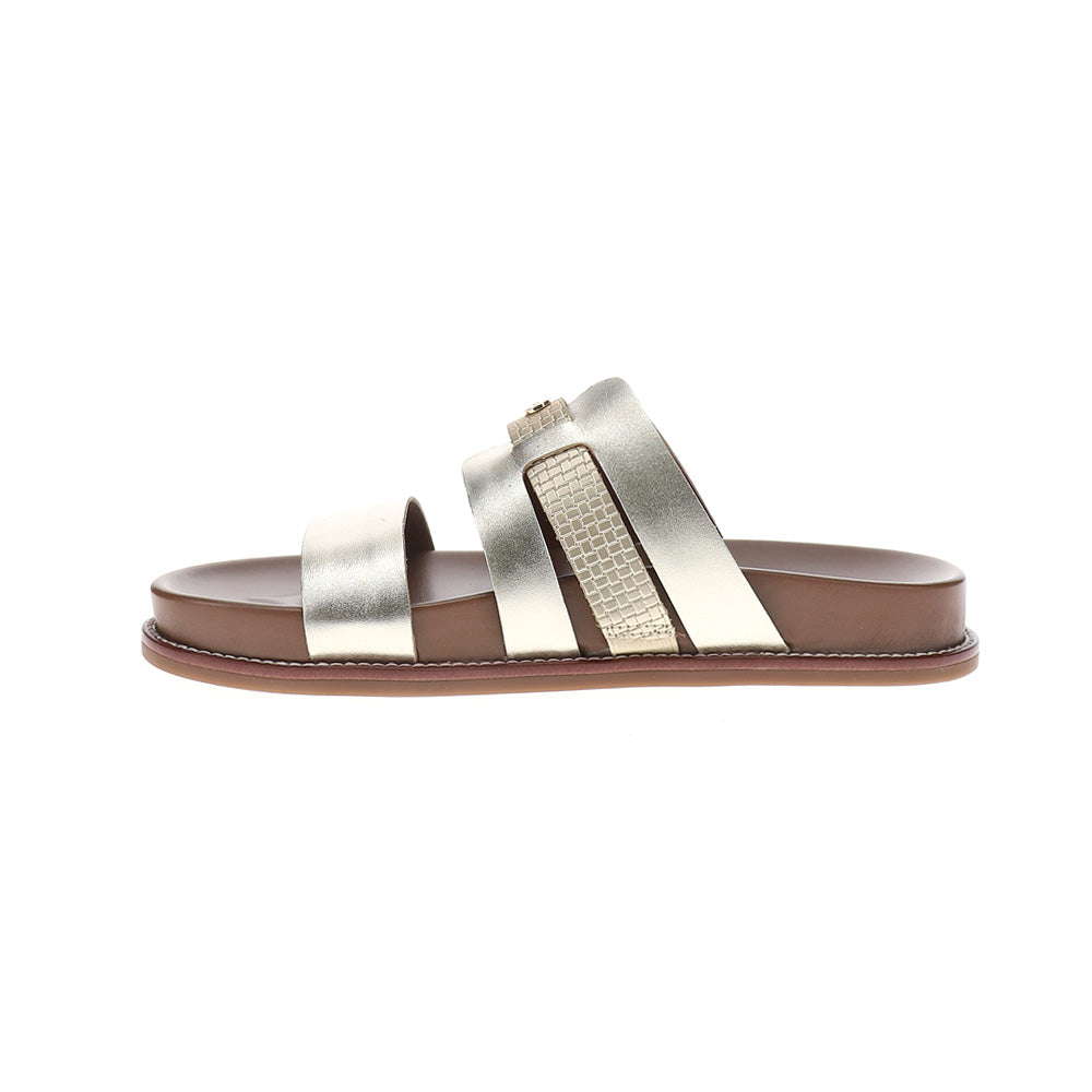 Trevin Metallic Slide Footbed Sandals、mySite、gtrtttuynbv