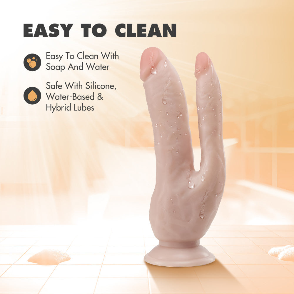 Dr. Skin By Blush® | Vanilla 8-Inch Long Dildo With Suction Cup Base、mySite、bottomscart