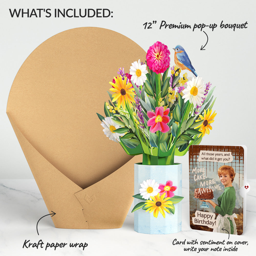 Black-Eyed Susan Birthday Bouquet and More Cake More Awesome Sentiment Set、mySite、solidvoid