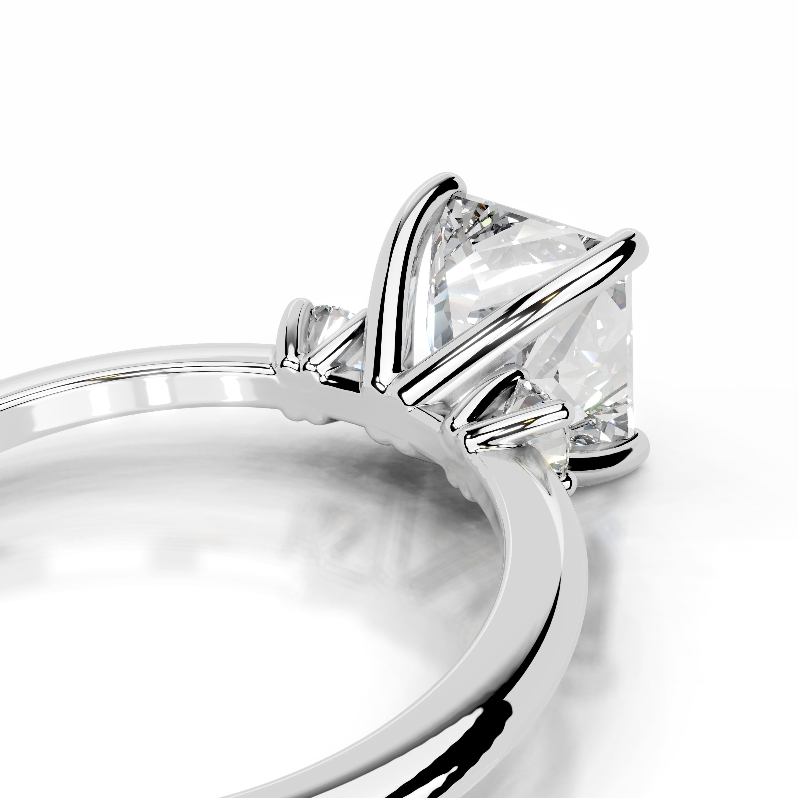 Blanca Lab Grown Diamond Ring - 18K White Gold、mySite、hinf8tx79