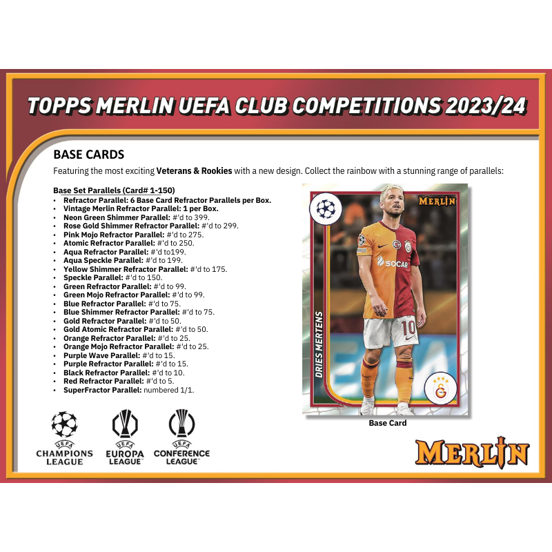 2023/24 Topps UEFA Club Competitions Merlin Chrome Soccer Hobby Box、mySite、waistdrama