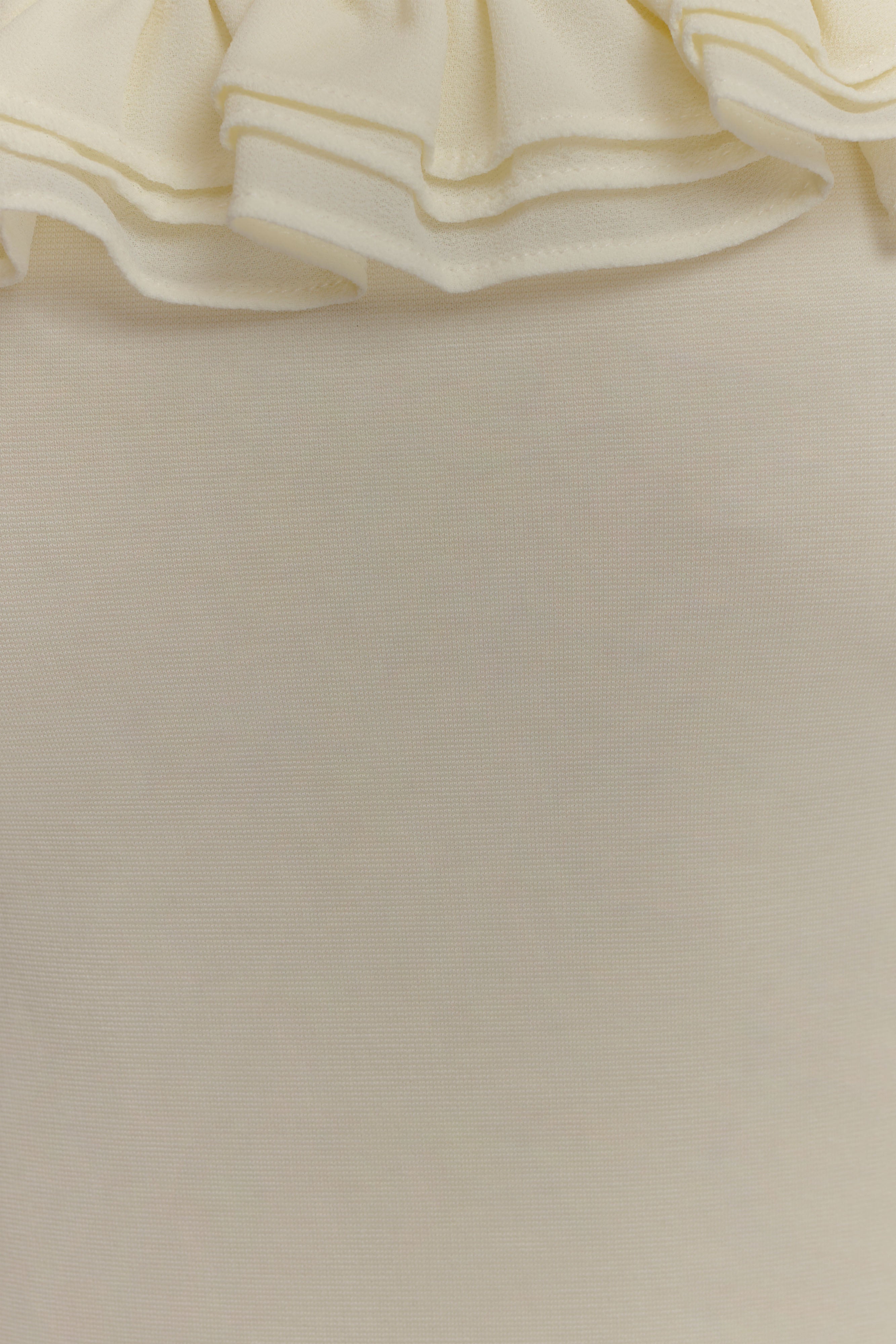 Nova Ruffle Off Shoulder Maxi Dress - Ivory、mySite、solidvoid